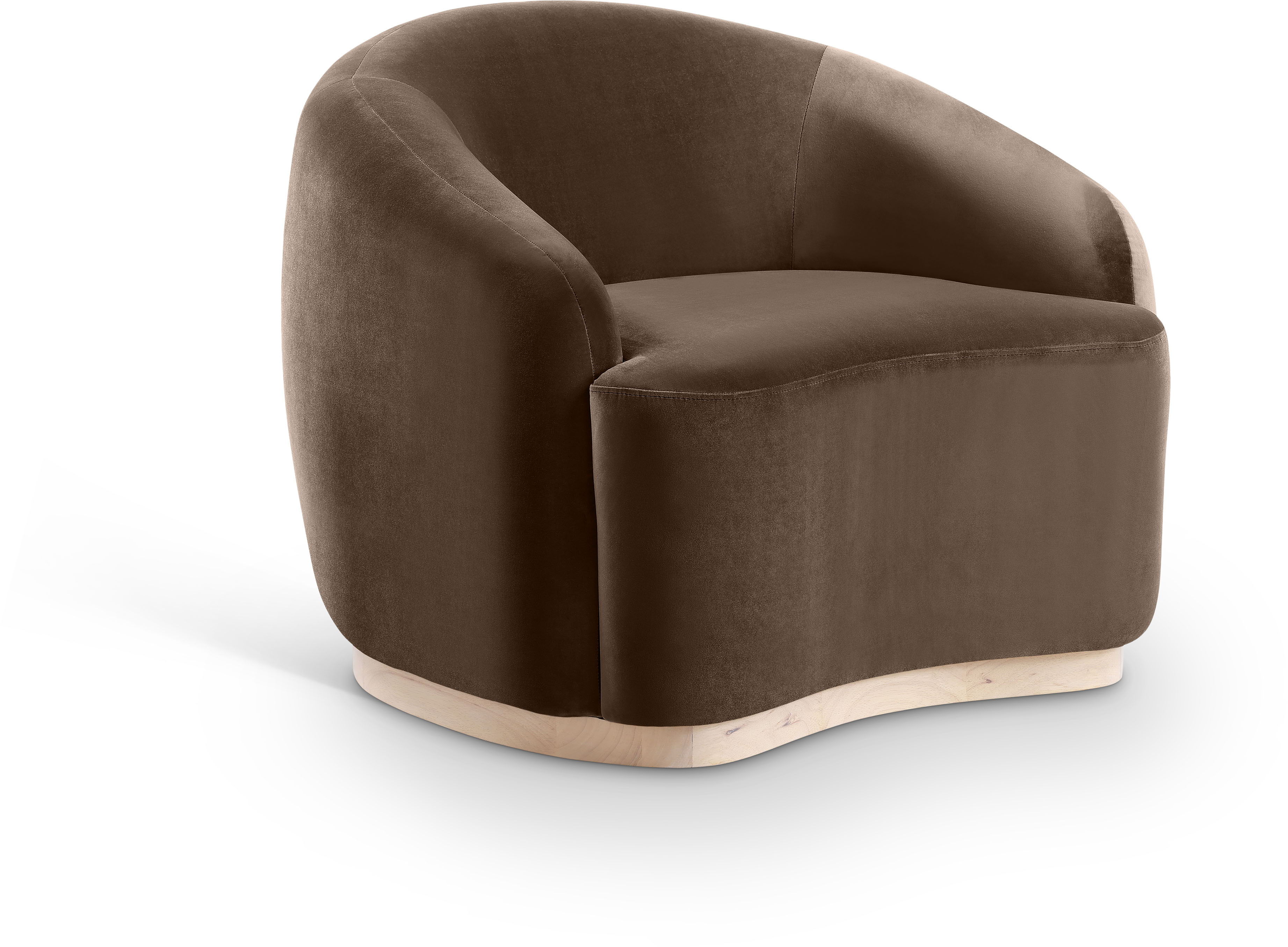Gustavo - Velvet Upholstered Chair - Brown
