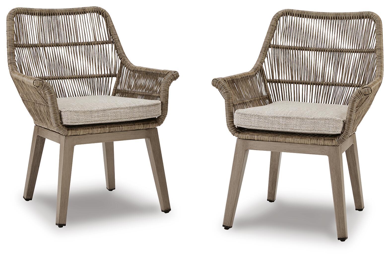 Beach Front – Arm Chair With Cushion (Set of 2) – Beige