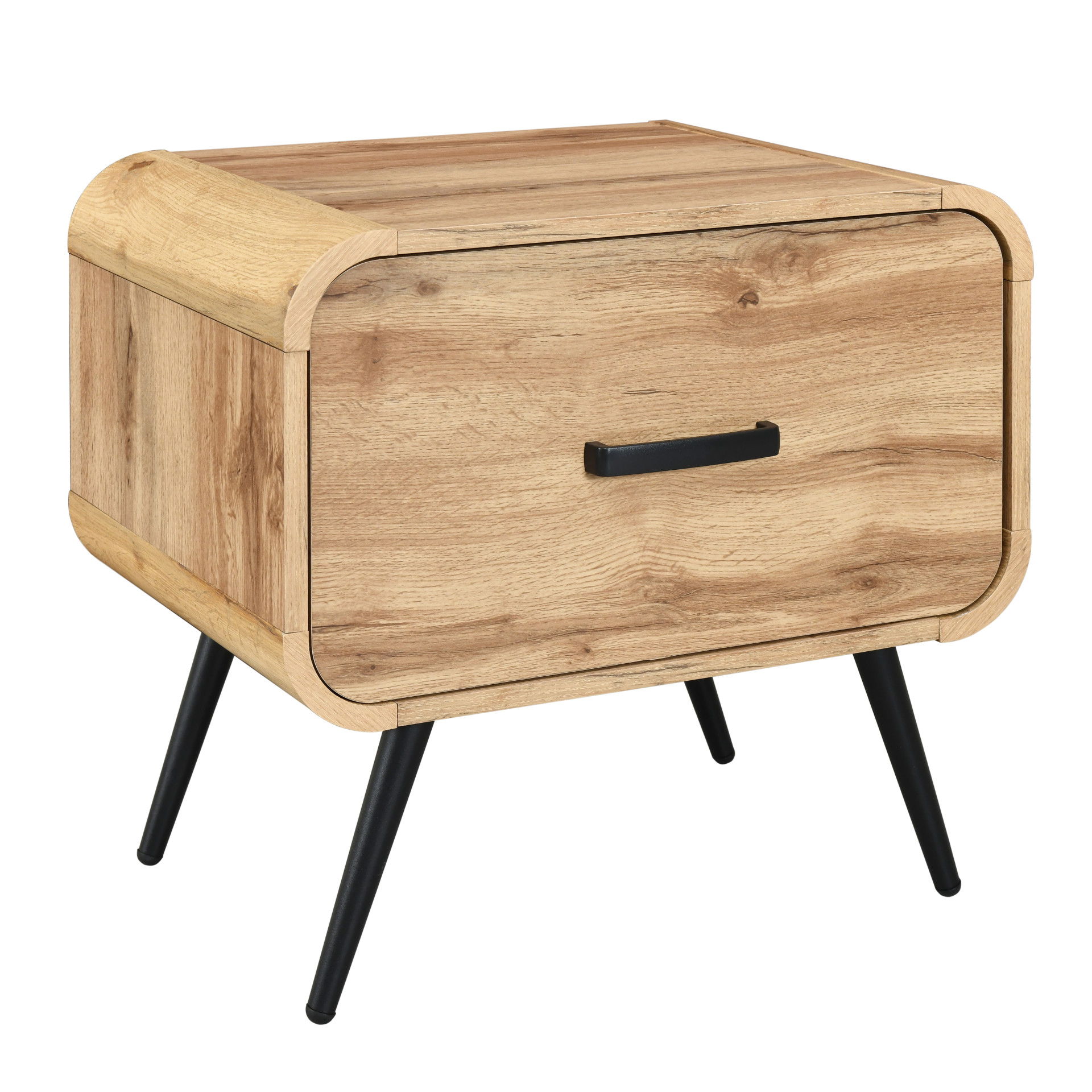 Rowan - One Drawer End Table/Bedside Table - Natural