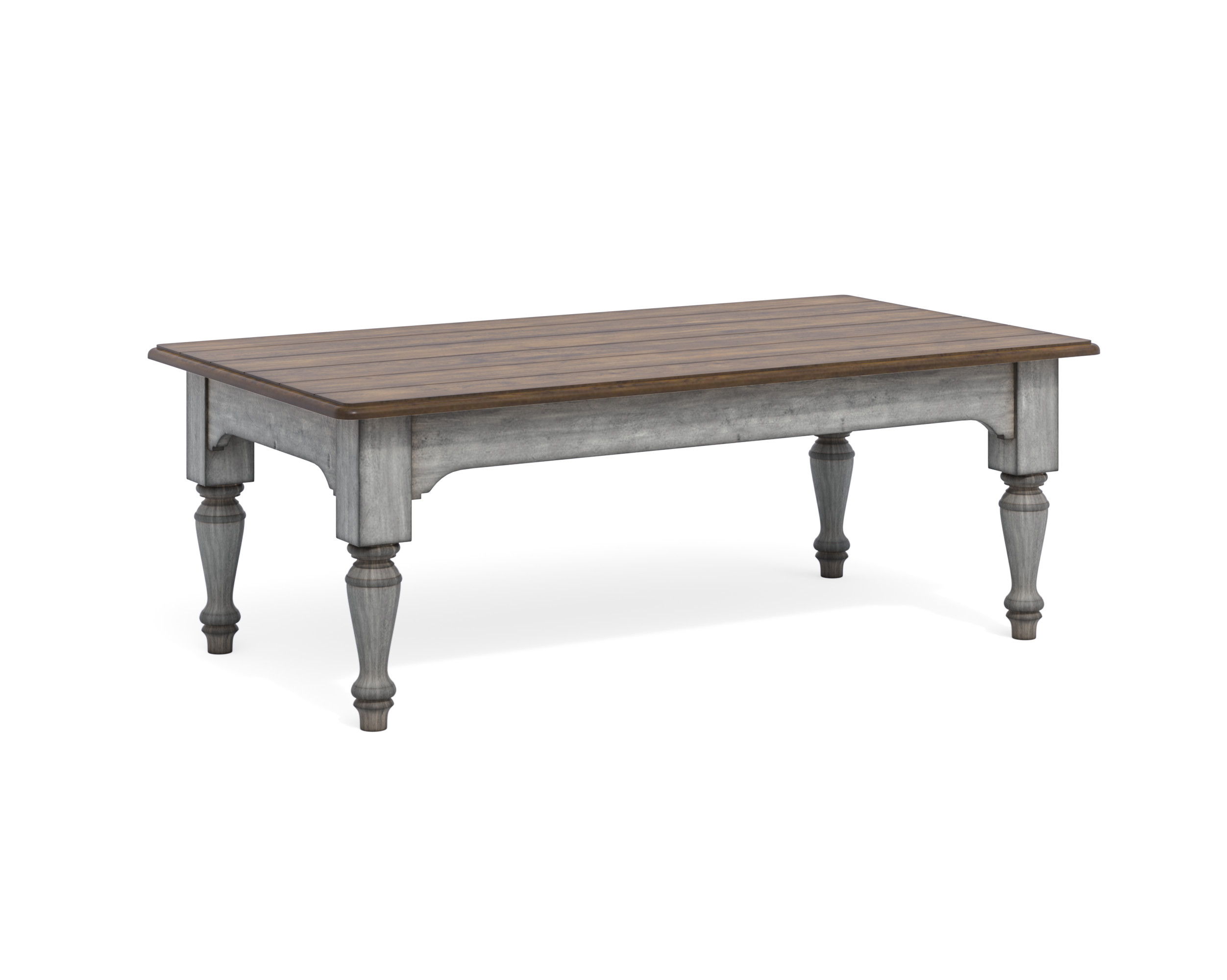 Plymouth - Rectangular Coffee Table - Gray, gray