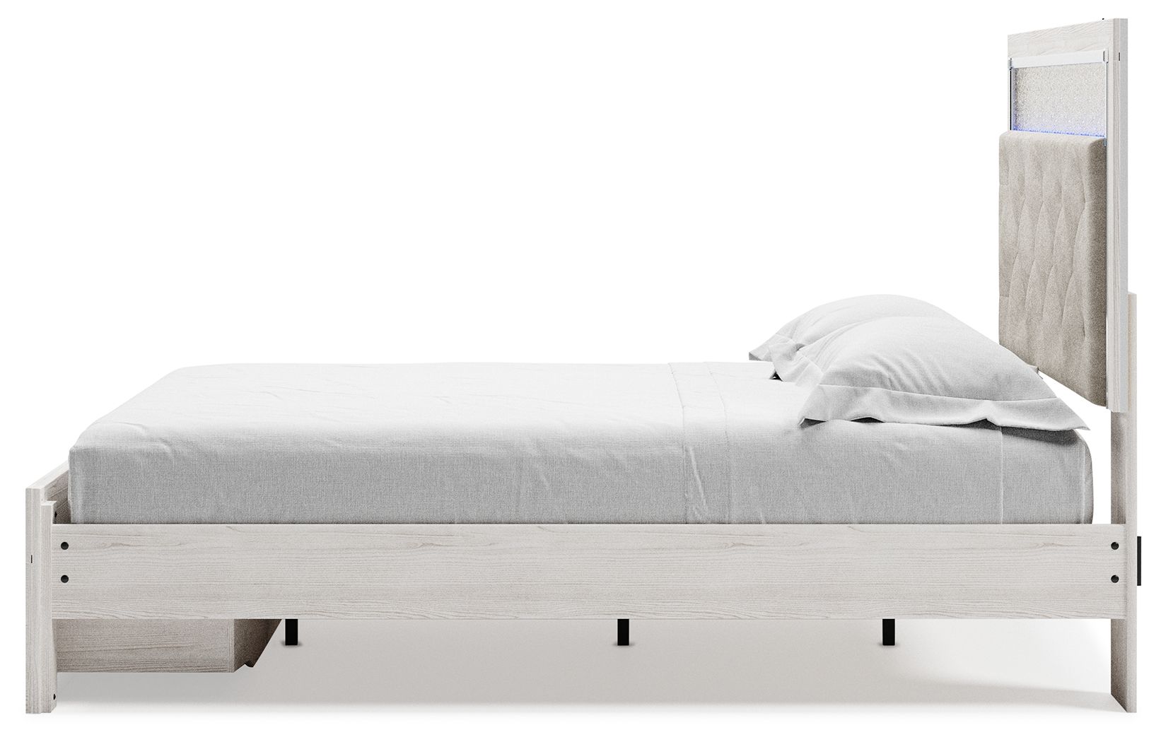 Ashley Furniture Altyra - Queen Panel Bed With Footboard Storage - White - Image 7
