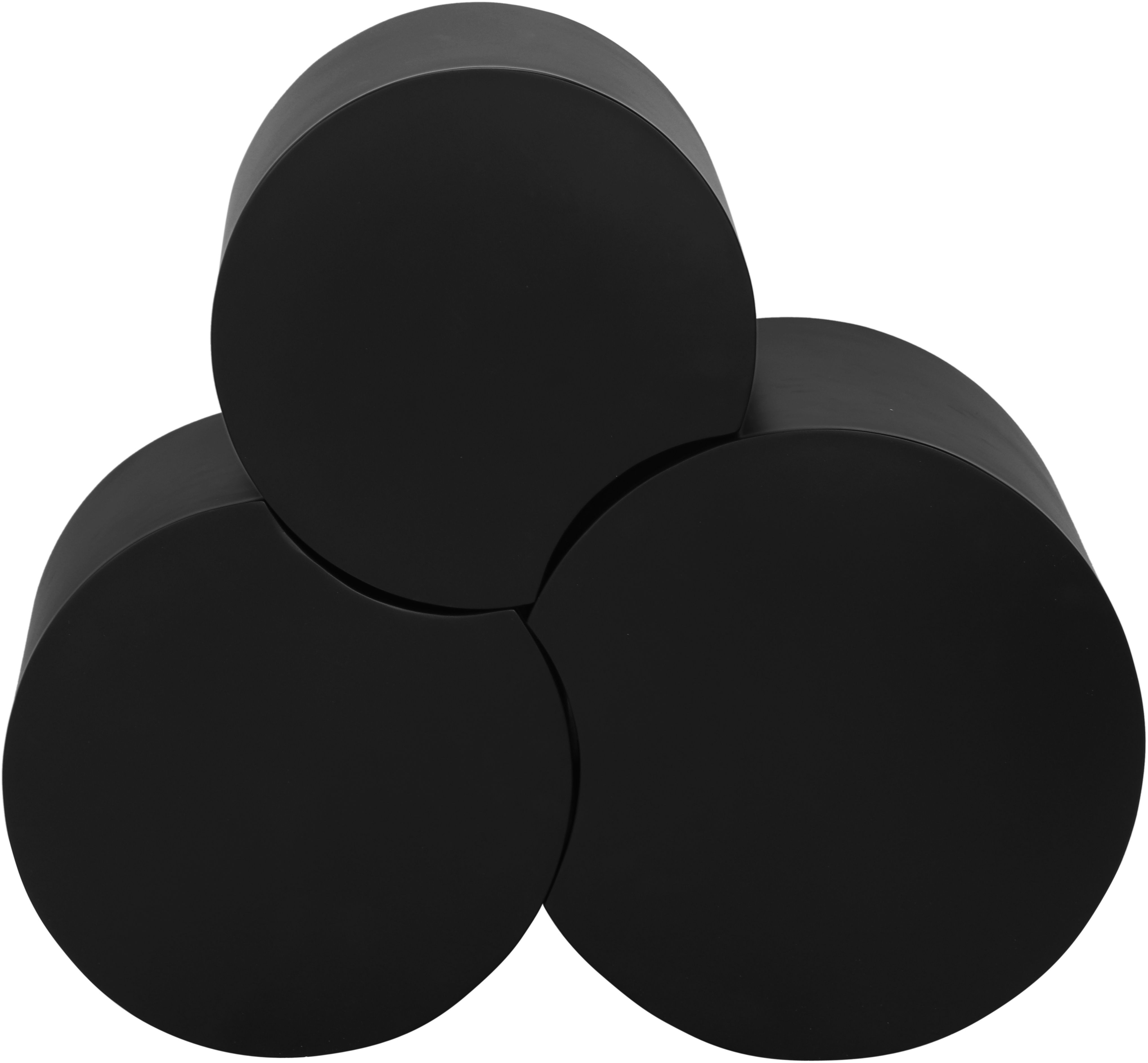 Dimple - 20" 3 Piece Modular End Table - Black