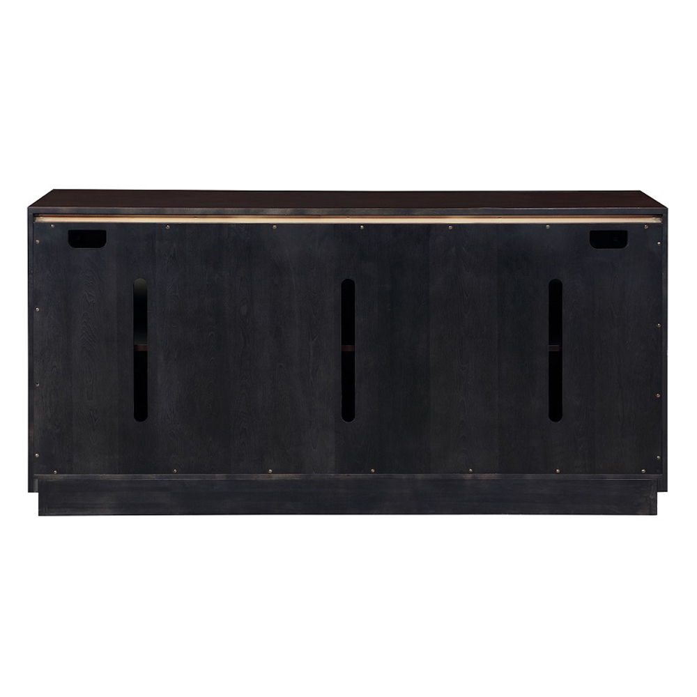Geranio - Console Cabinet - Metallic Silver & Walnut, silver, view 4