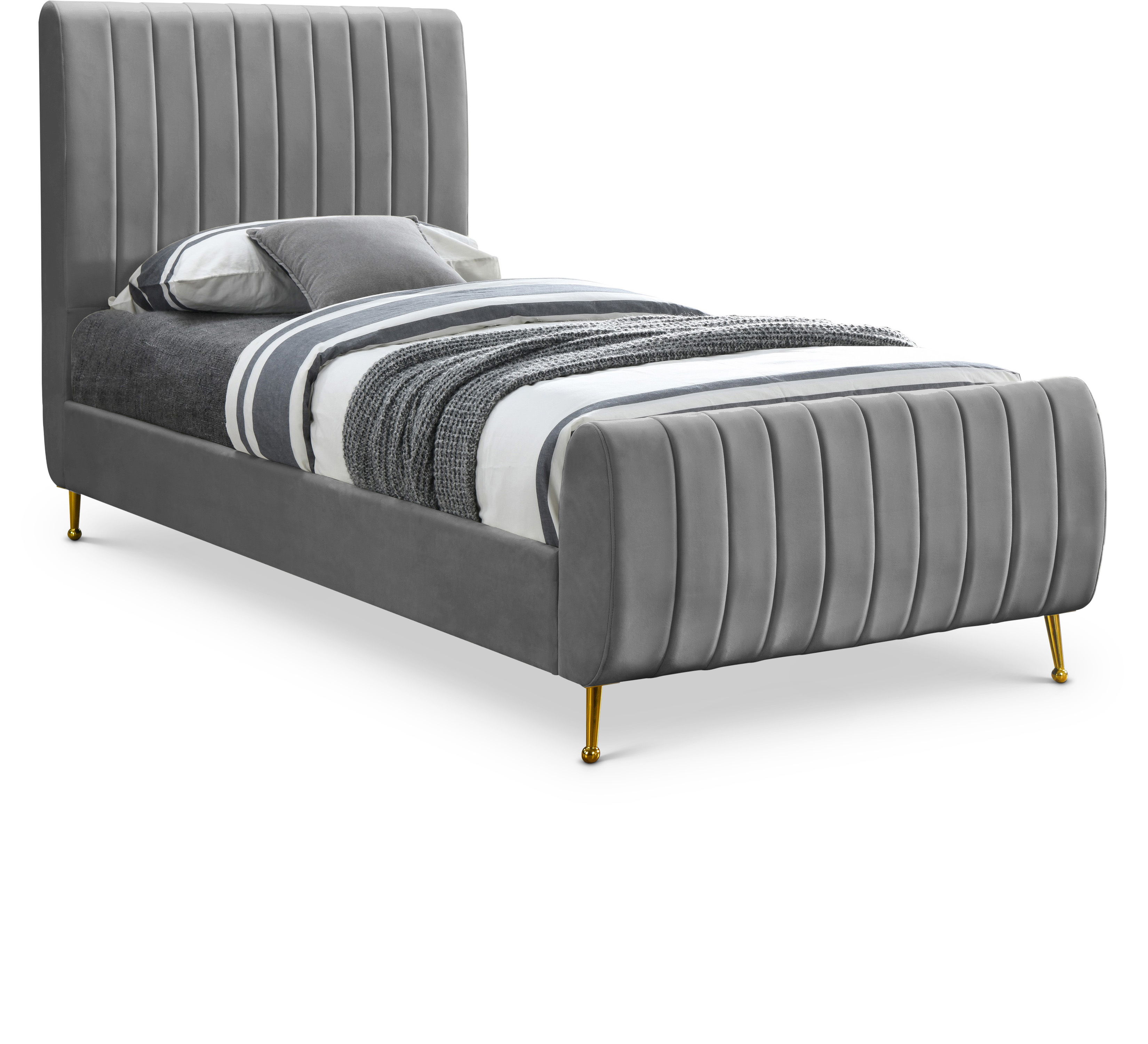 Zara - Twin Bed - Gray
