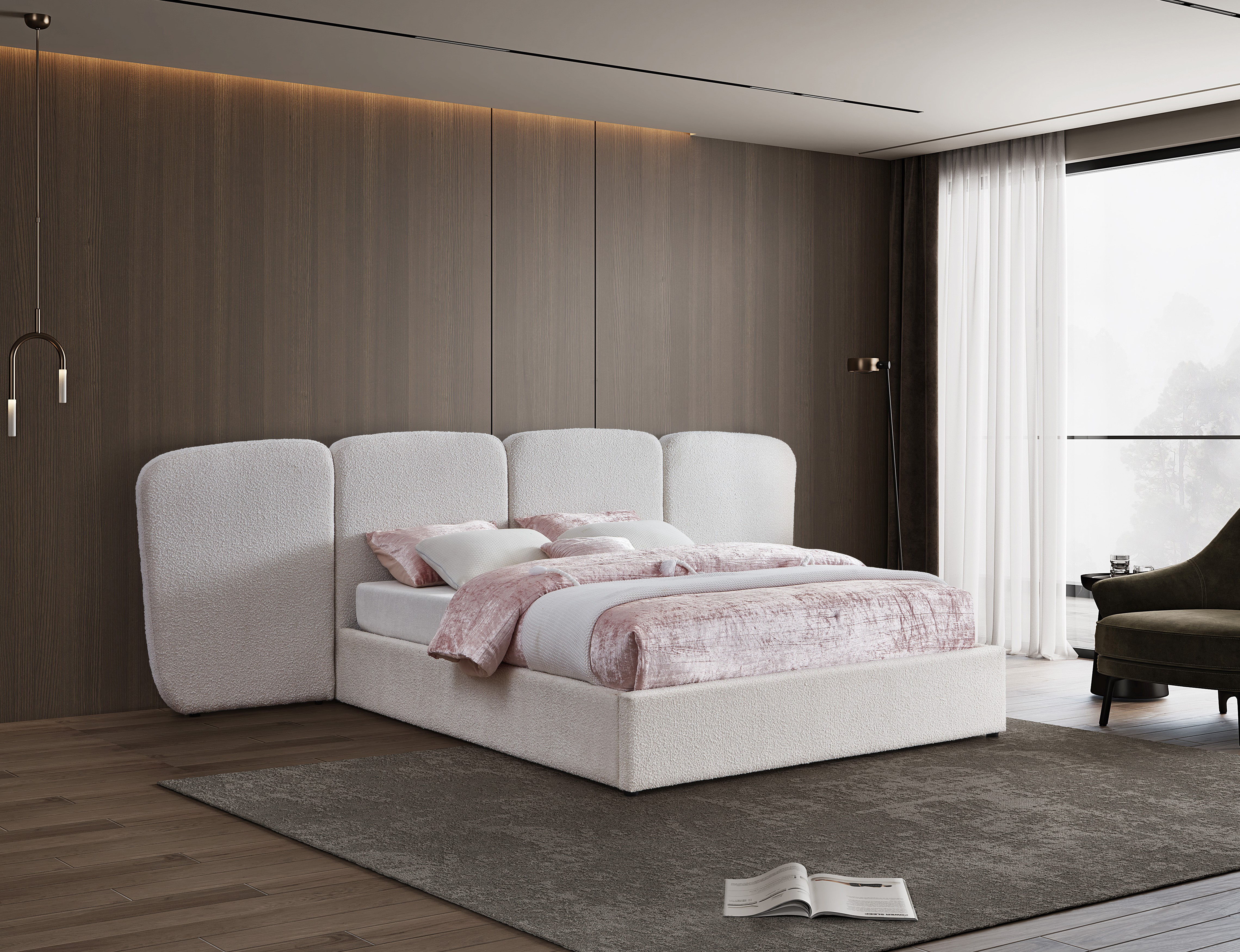 Shiloh - King Bed - Cream