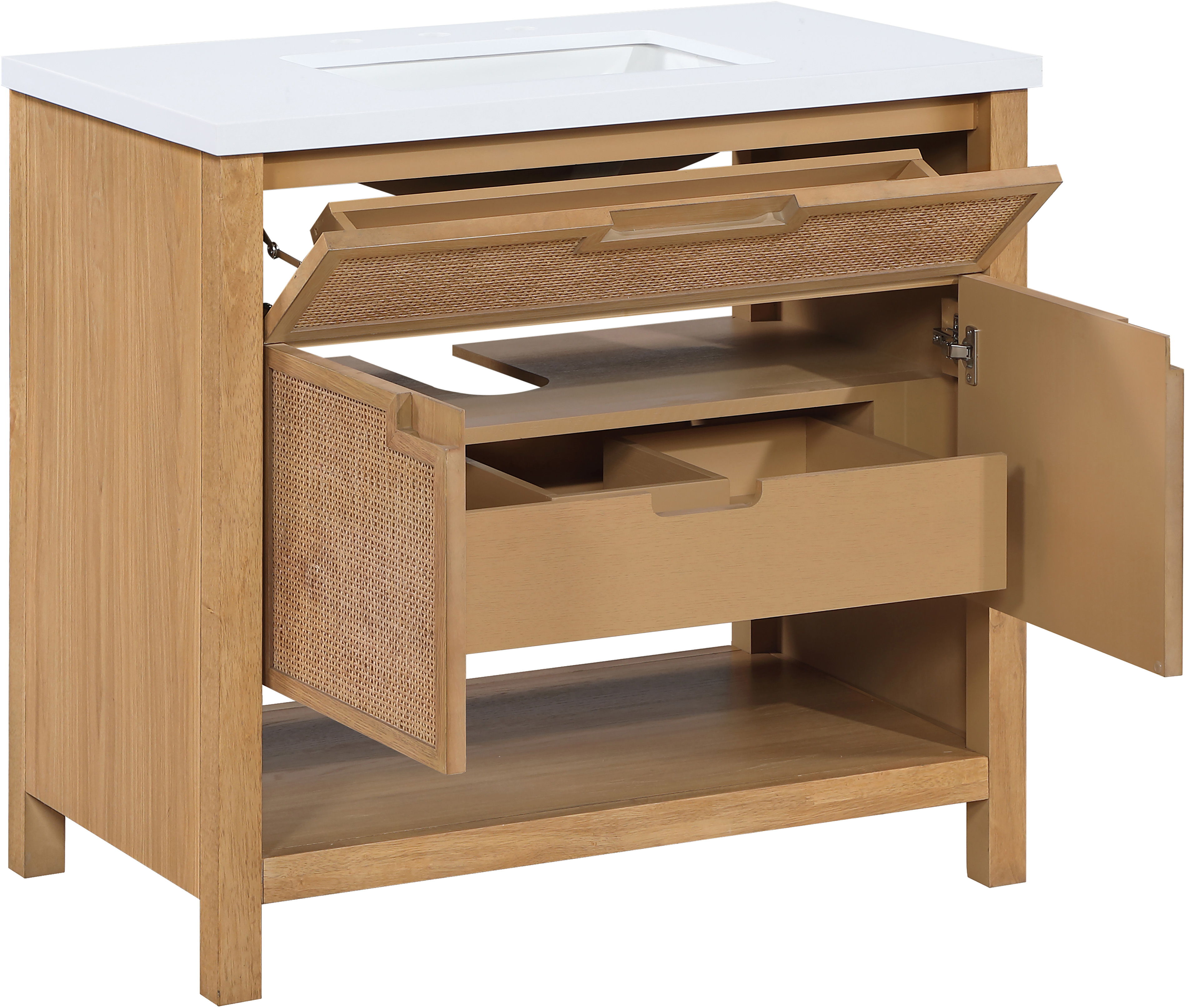 Soren - 36'' Bathroom Vanity - Natural / White