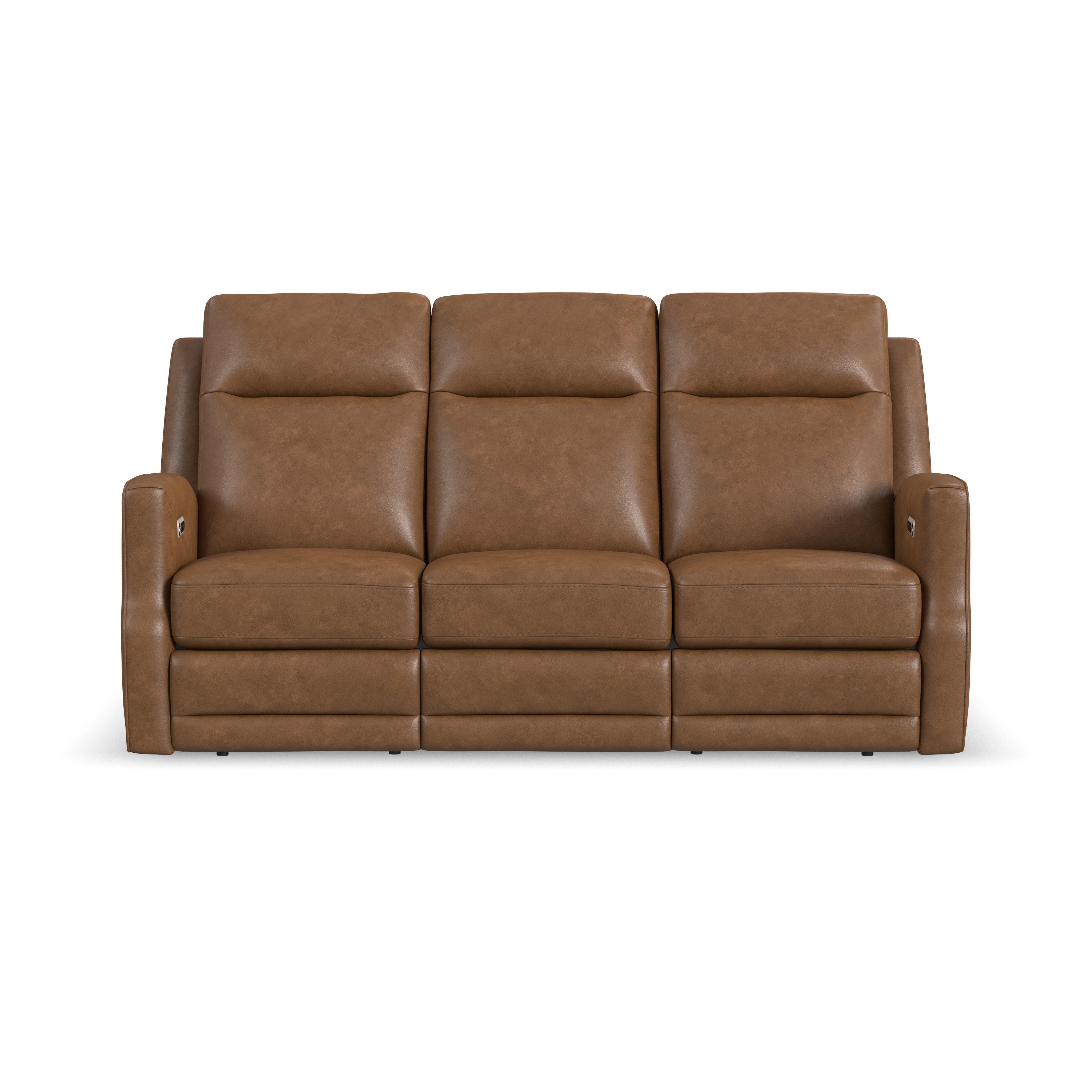 Maxwell - Power Reclining Sofa With Power Headrests And Lumbar - Cedar, light brown, view 2