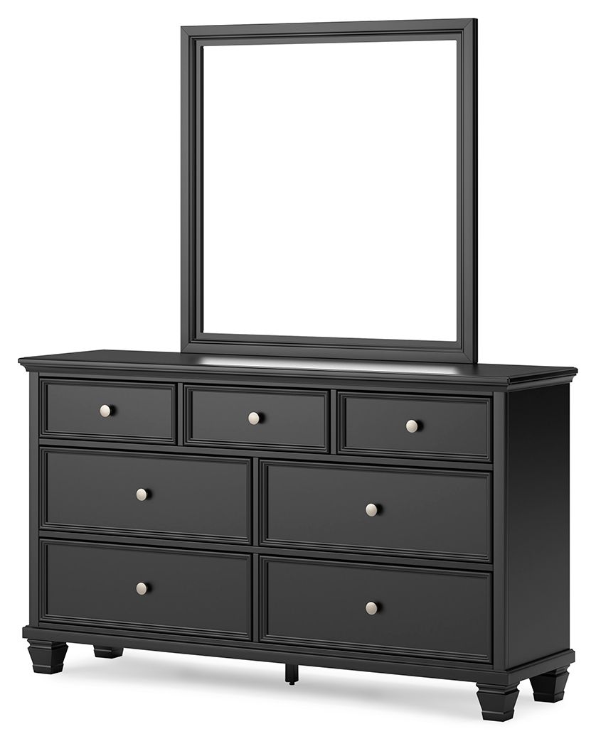 Ashley Furniture Lanolee - Dresser And Mirror - Black - Image 3