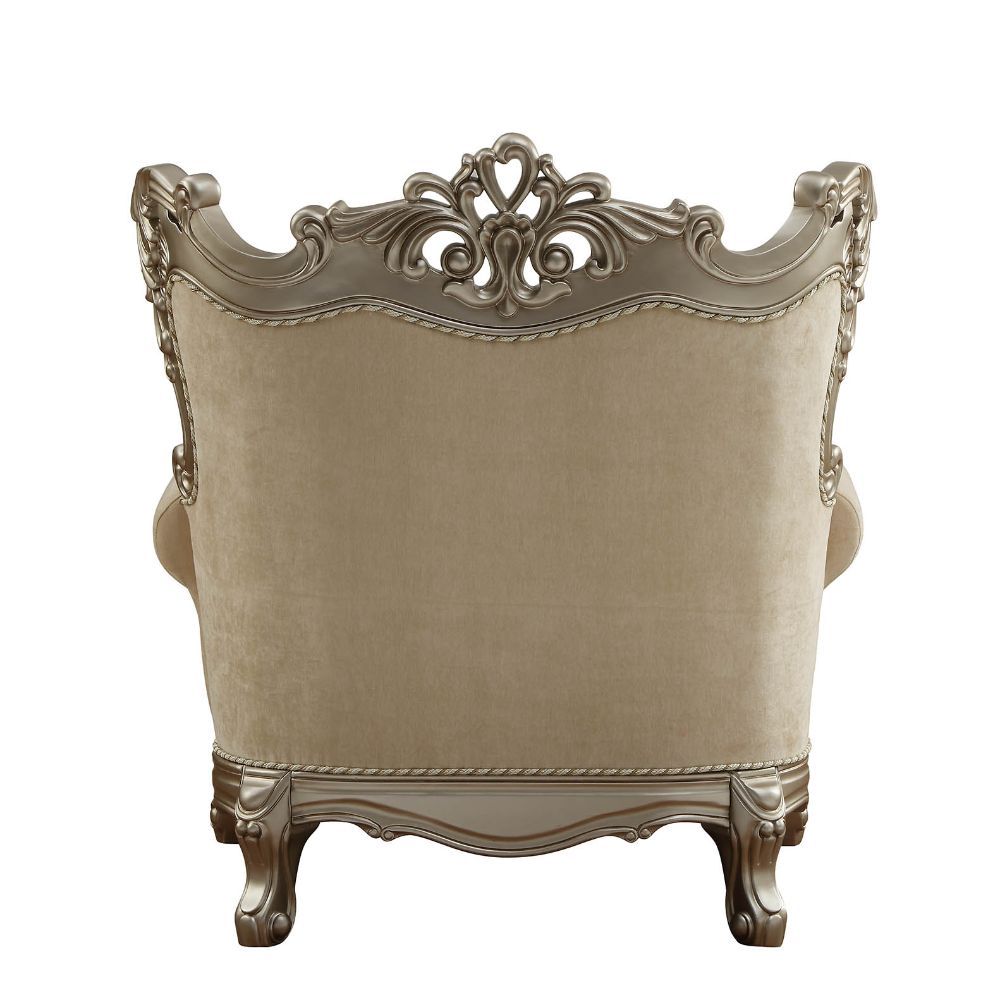 Ranita - Chair With 2 Pillows - Fabric & Champagne, beige, view 3