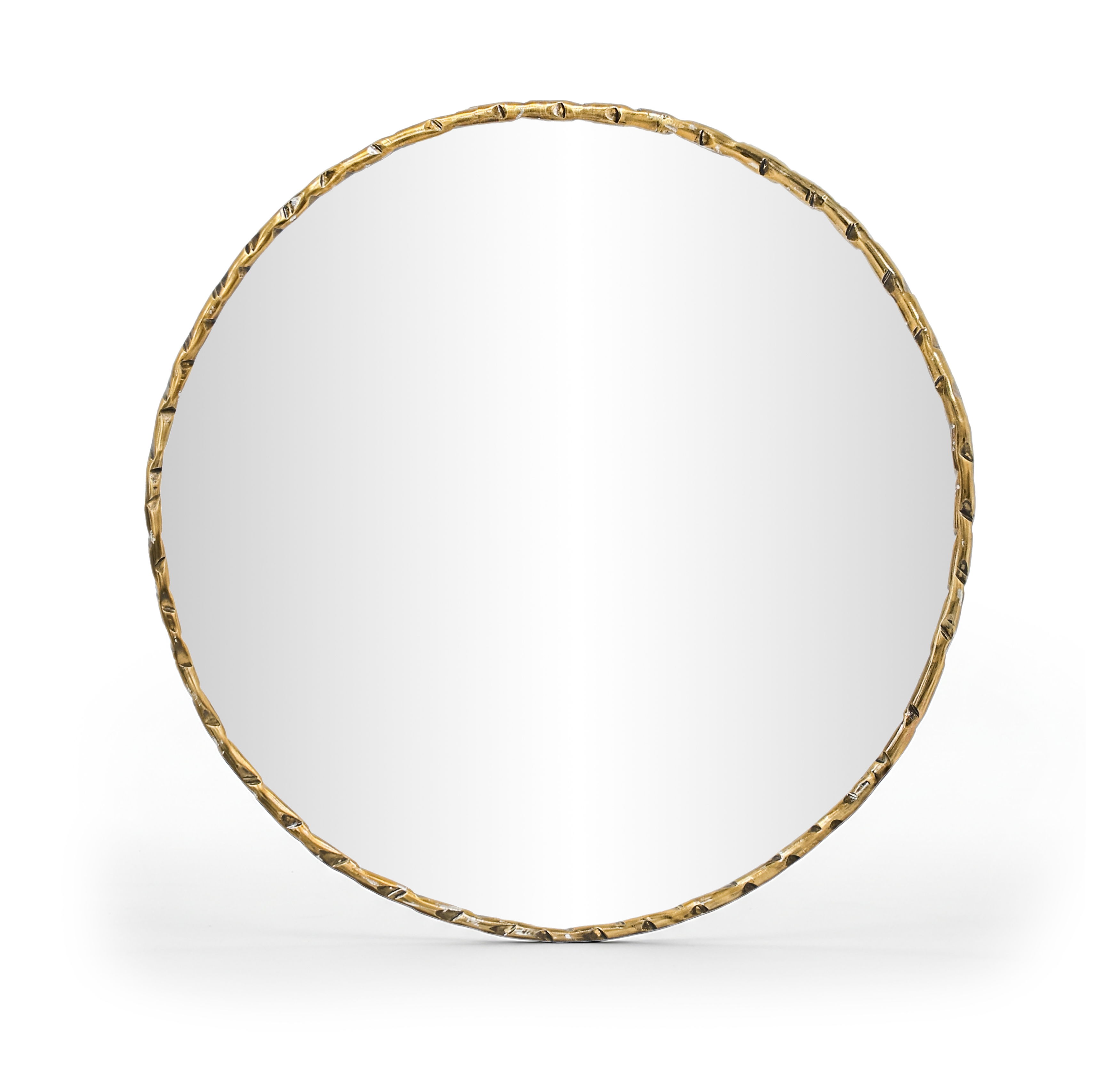 Hammer - 36" Iron Mirror - Gold