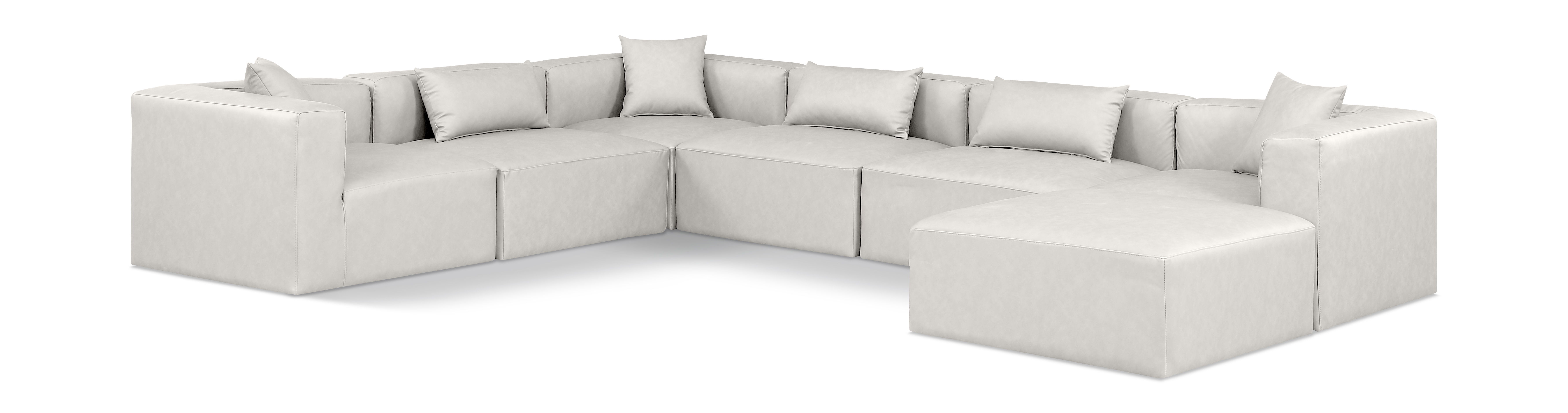 Cube - 7 Piece Modular Sectional - Cream