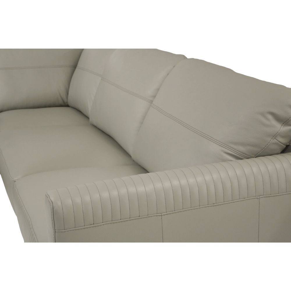 Tampa - 33" Sectional Sofa - Airy Green Leather, green, view 4