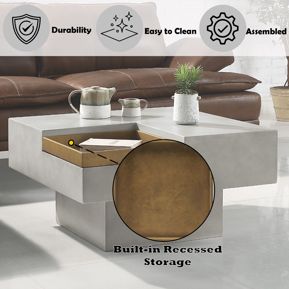 Kailano - Coffee Table - Weathered Gray, gray, view 5