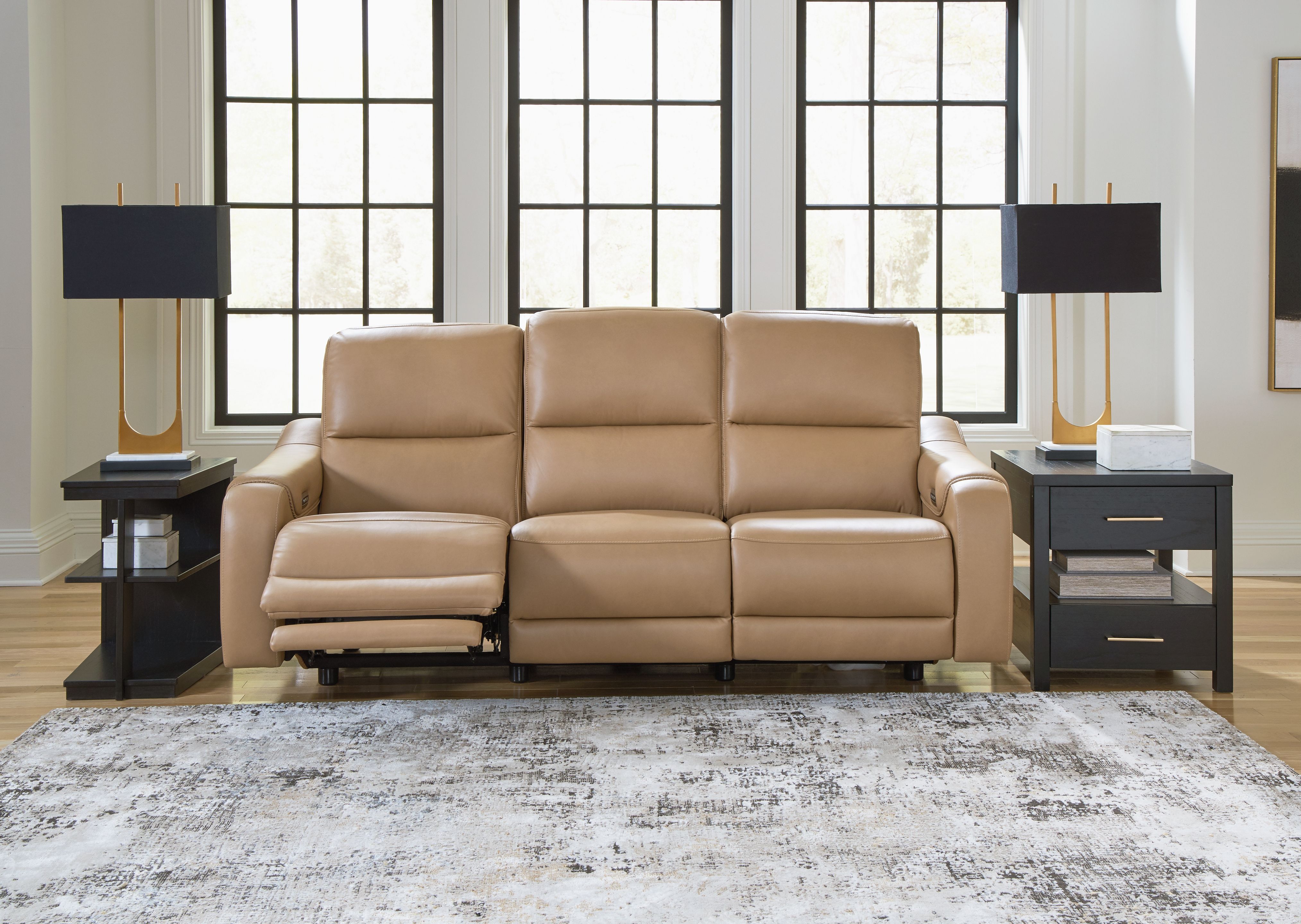 Ashley Furniture Mosswell - Power Reclining Sofa With Adj Headrest - Toffee - Image 8