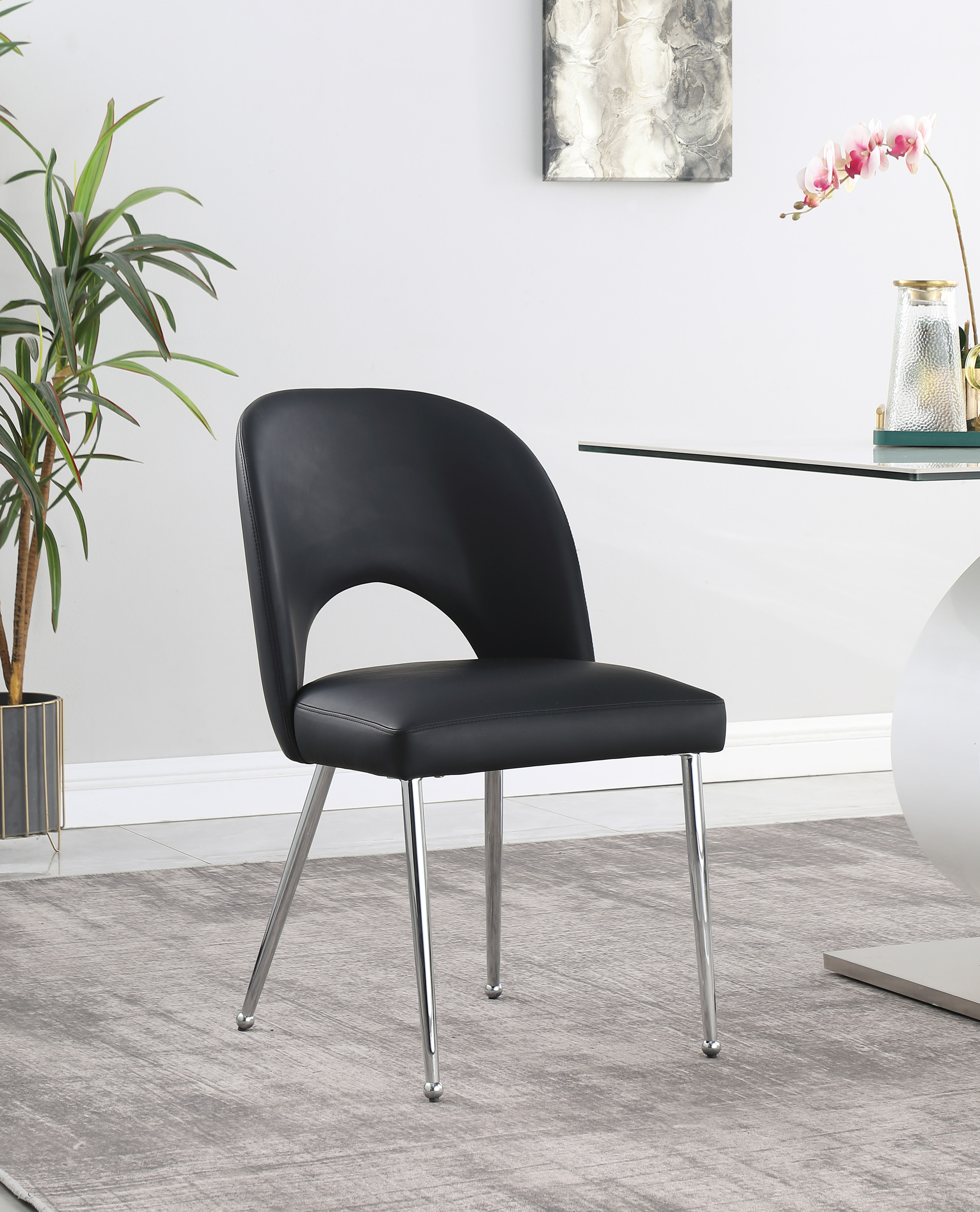 Logan - Fabric Dining Chair (Set of 2) - Black