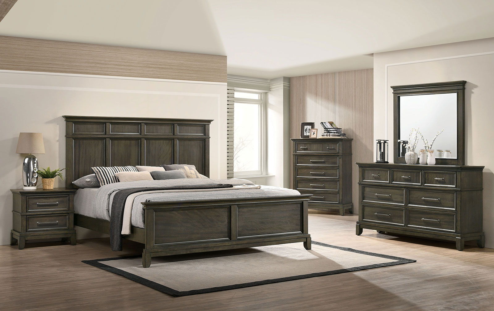 Houston Queen Bed Gray New Lots Furniture Online Store
