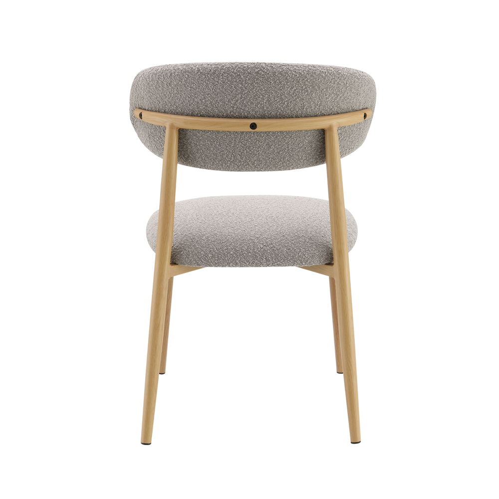 Kacey - Side Chair (Set of 2) - Gray Boucle & Natural, gray, view 2