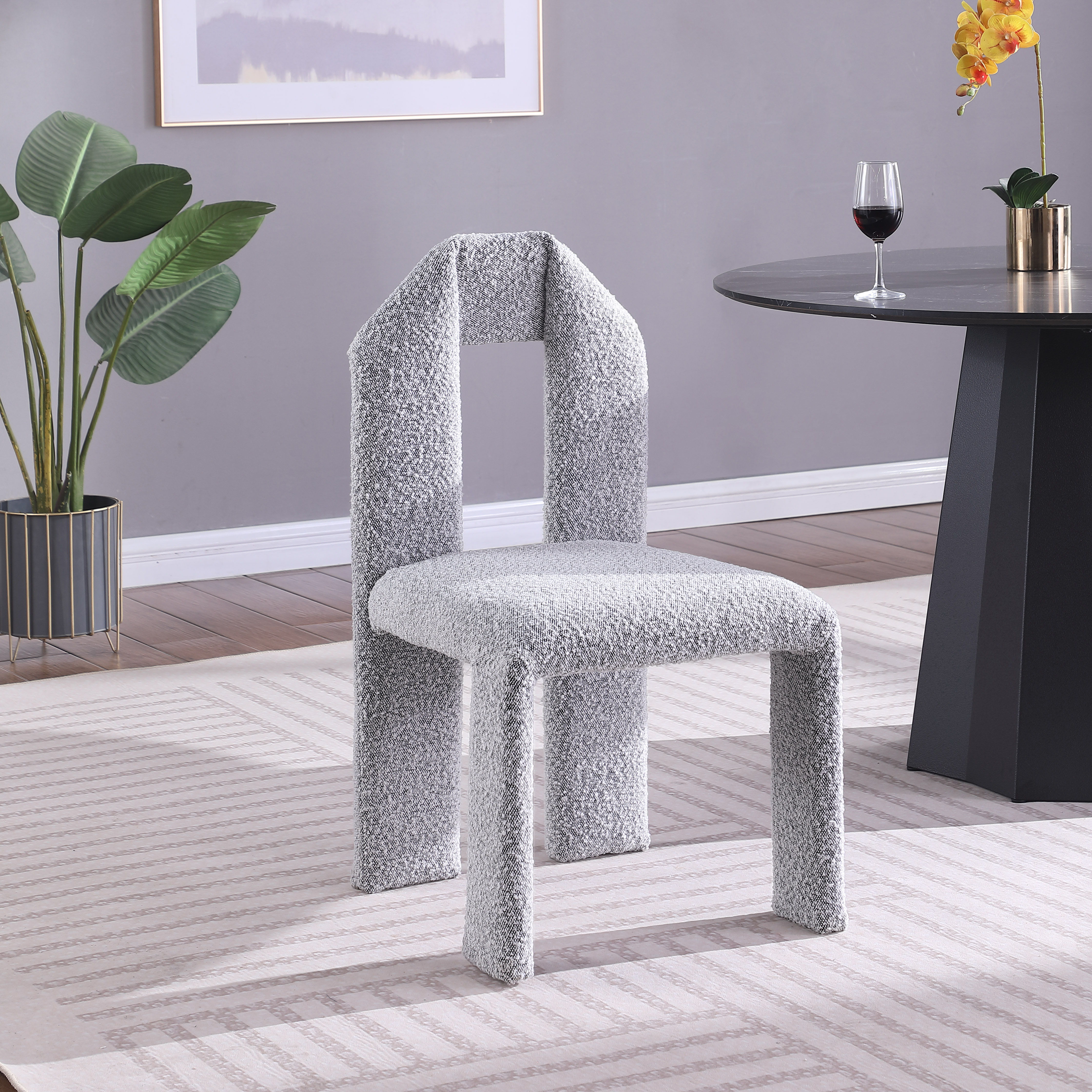 Bennett - Boucle Dining Chair (Set of 2) - Gray