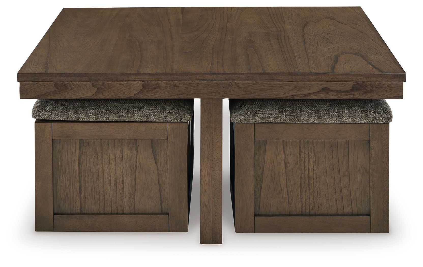 Ashley Furniture Boardernest - Cocktail Table With 4 Stools (Set of 5) - Brown - Image 4