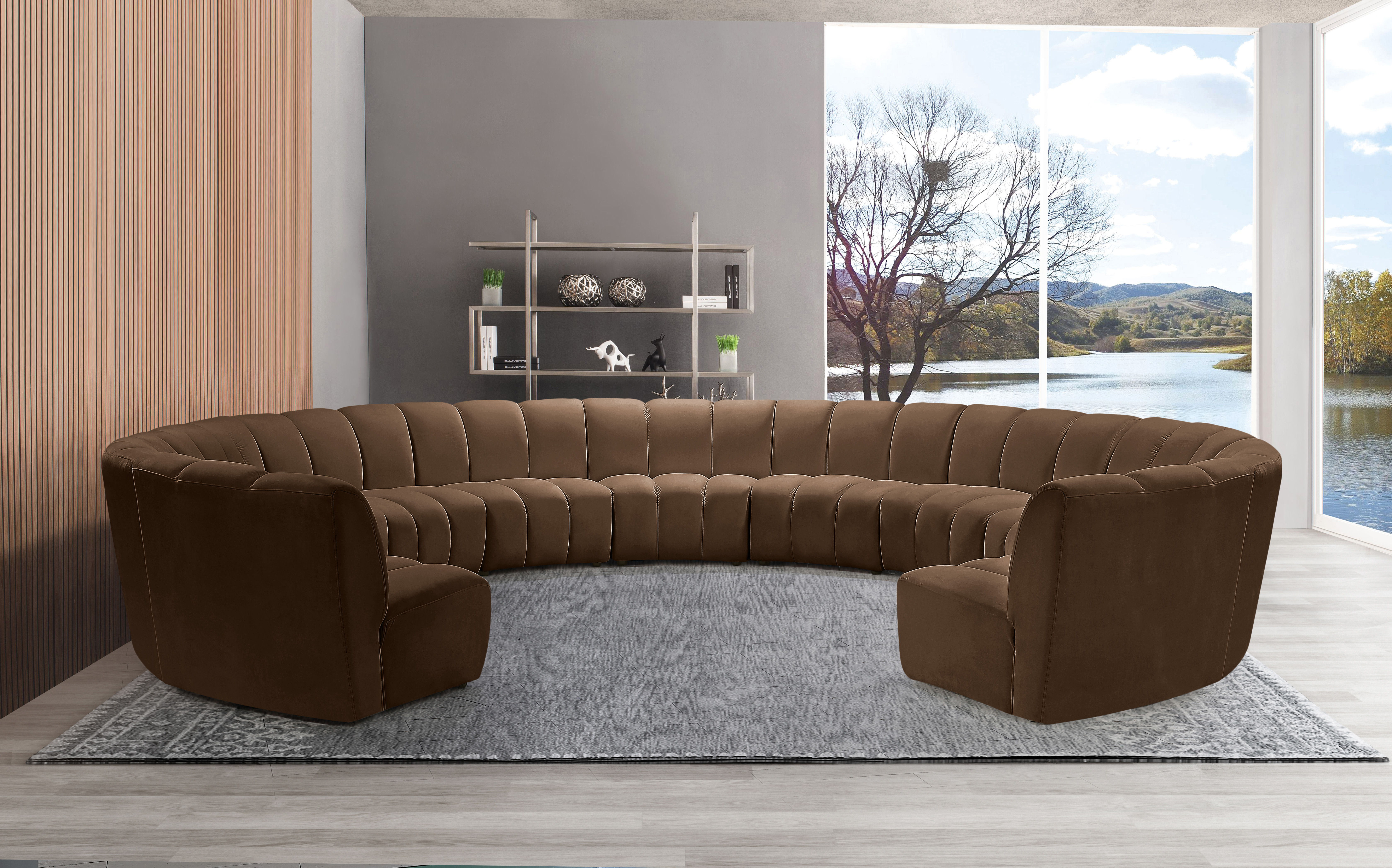 Infinity - 11 Piece Modular Sectional - Brown