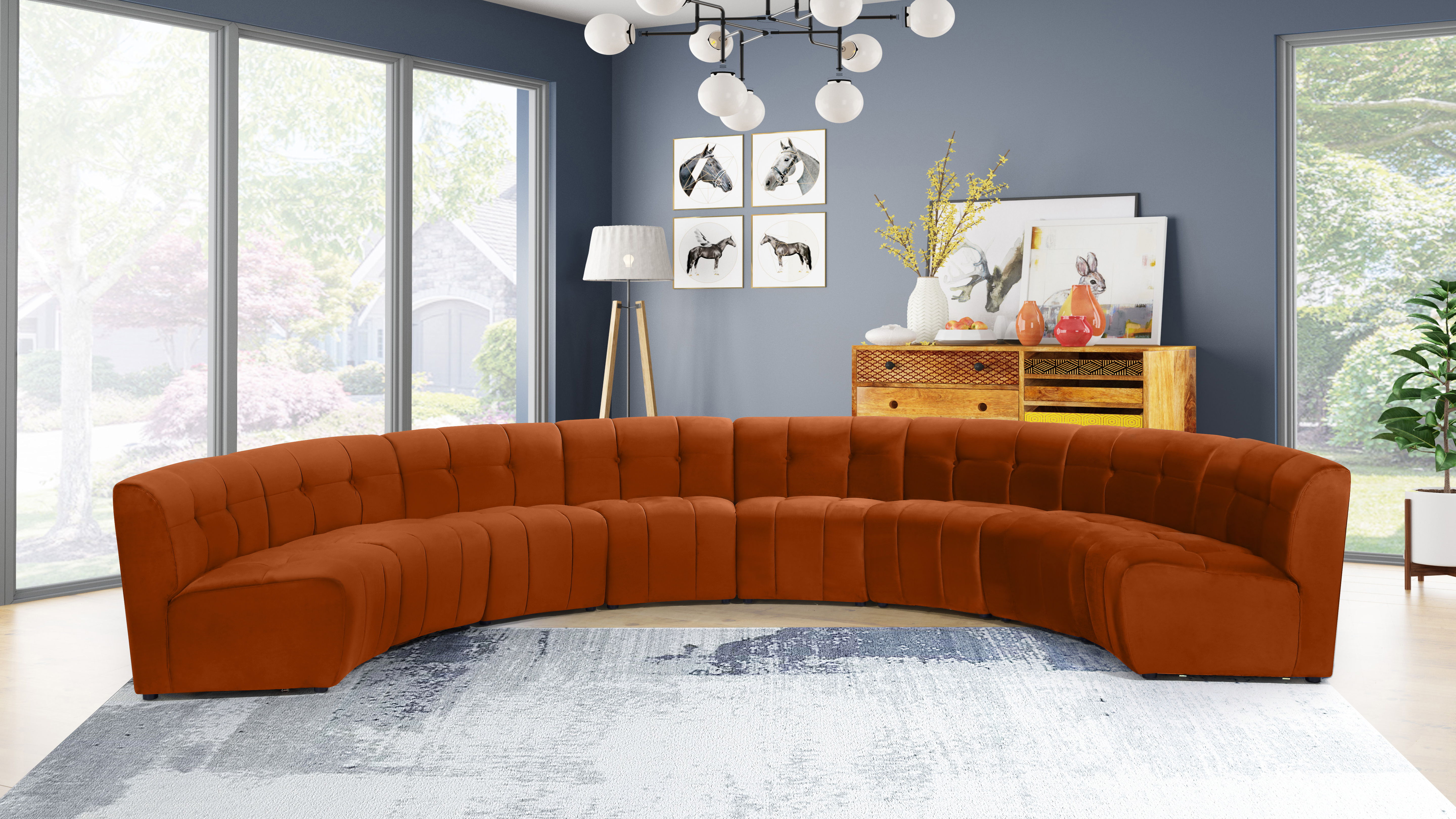 Limitless - 8 Piece Modular Sectional - Cognac