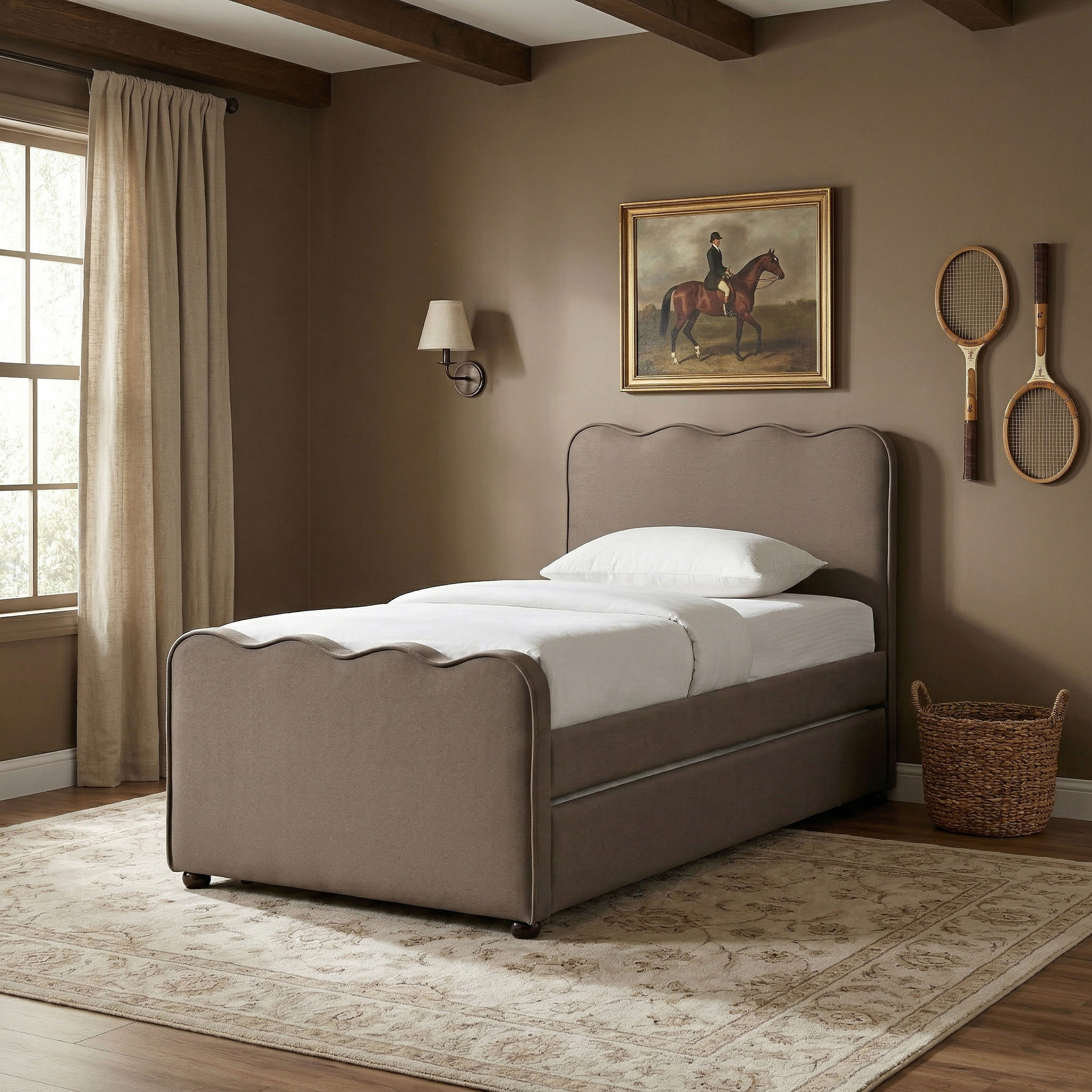 Gatsby - Upholstered Twin Trundle Bed - Taupe