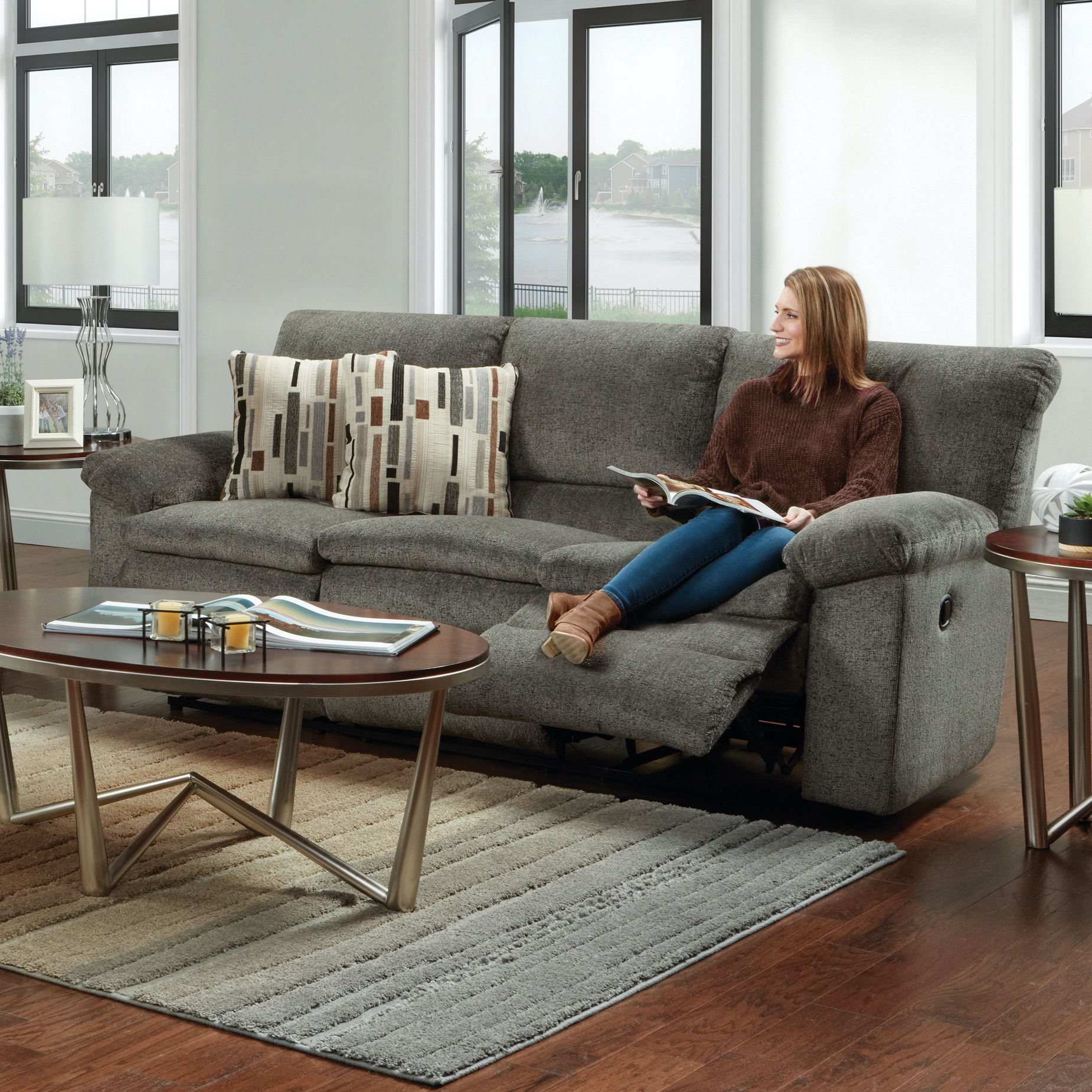 Tosh - Reclining Sofa - Pewter
