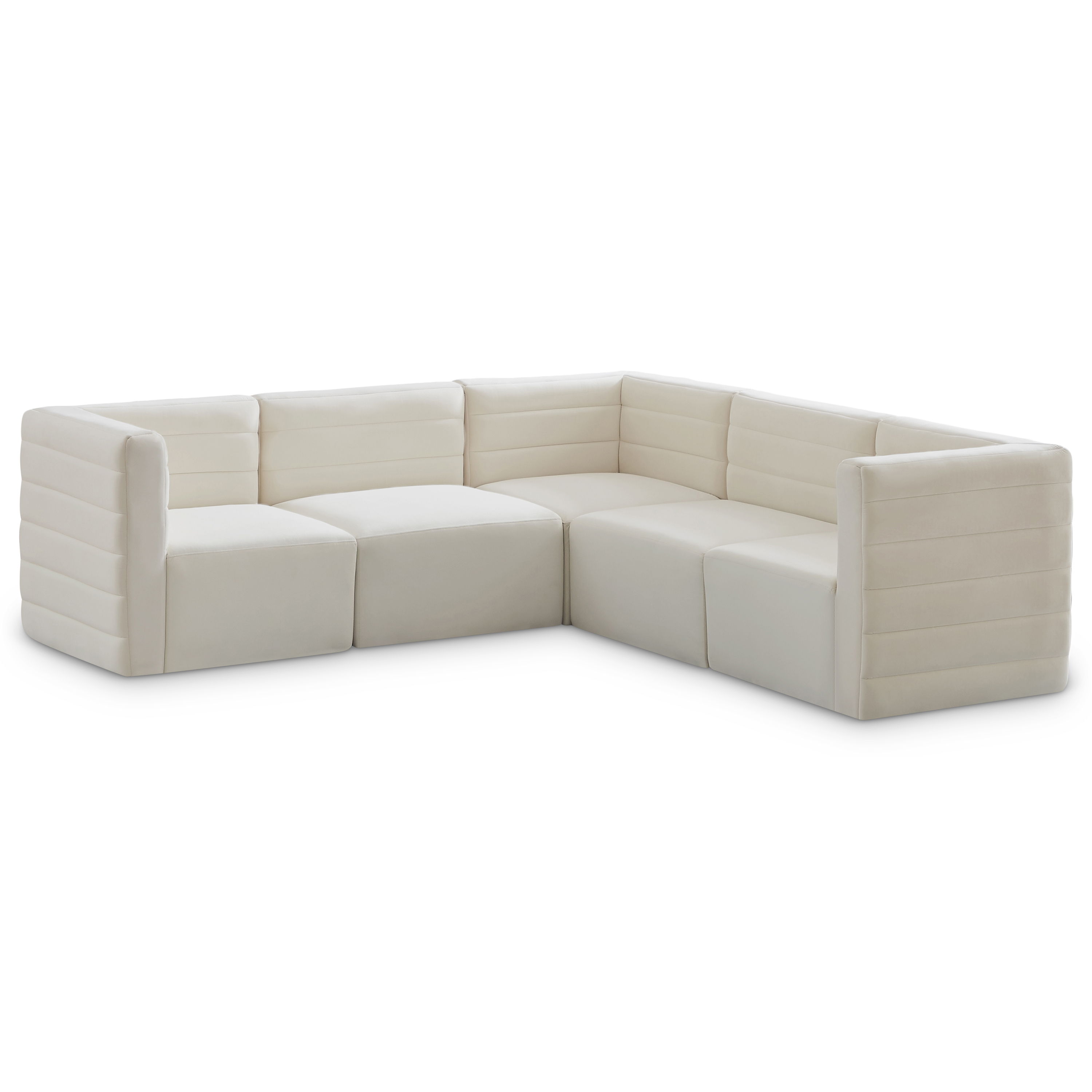 Quincy - 5 Piece Modular Corner Sectional - Cream