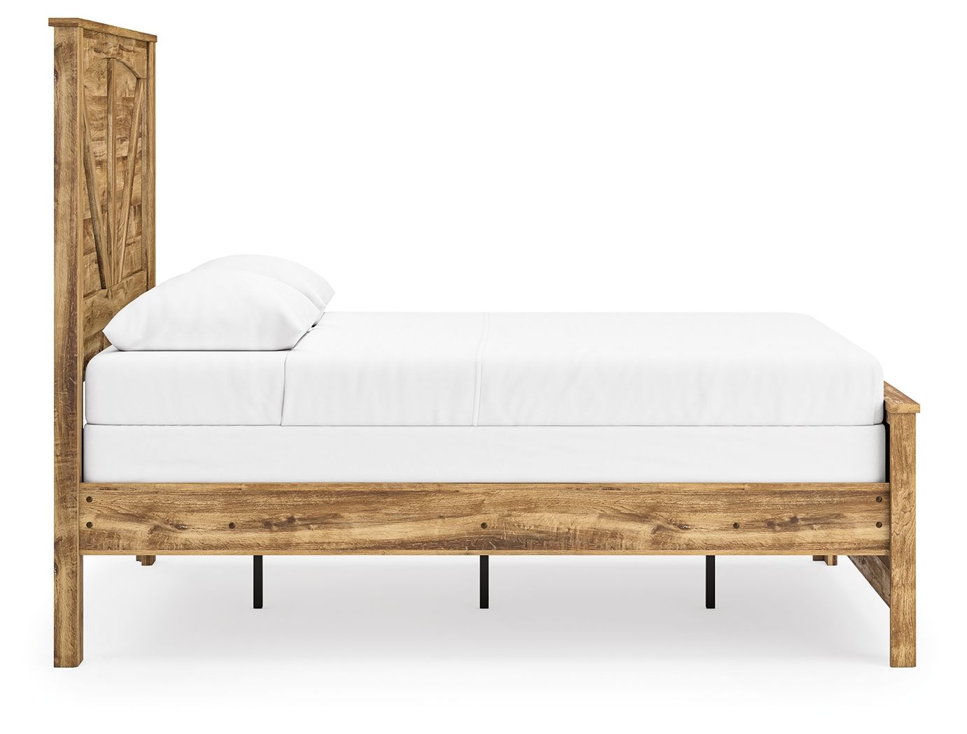 Ashley Furniture Maystonna - Queen Crossbuck Panel Bed - Brown - Image 8