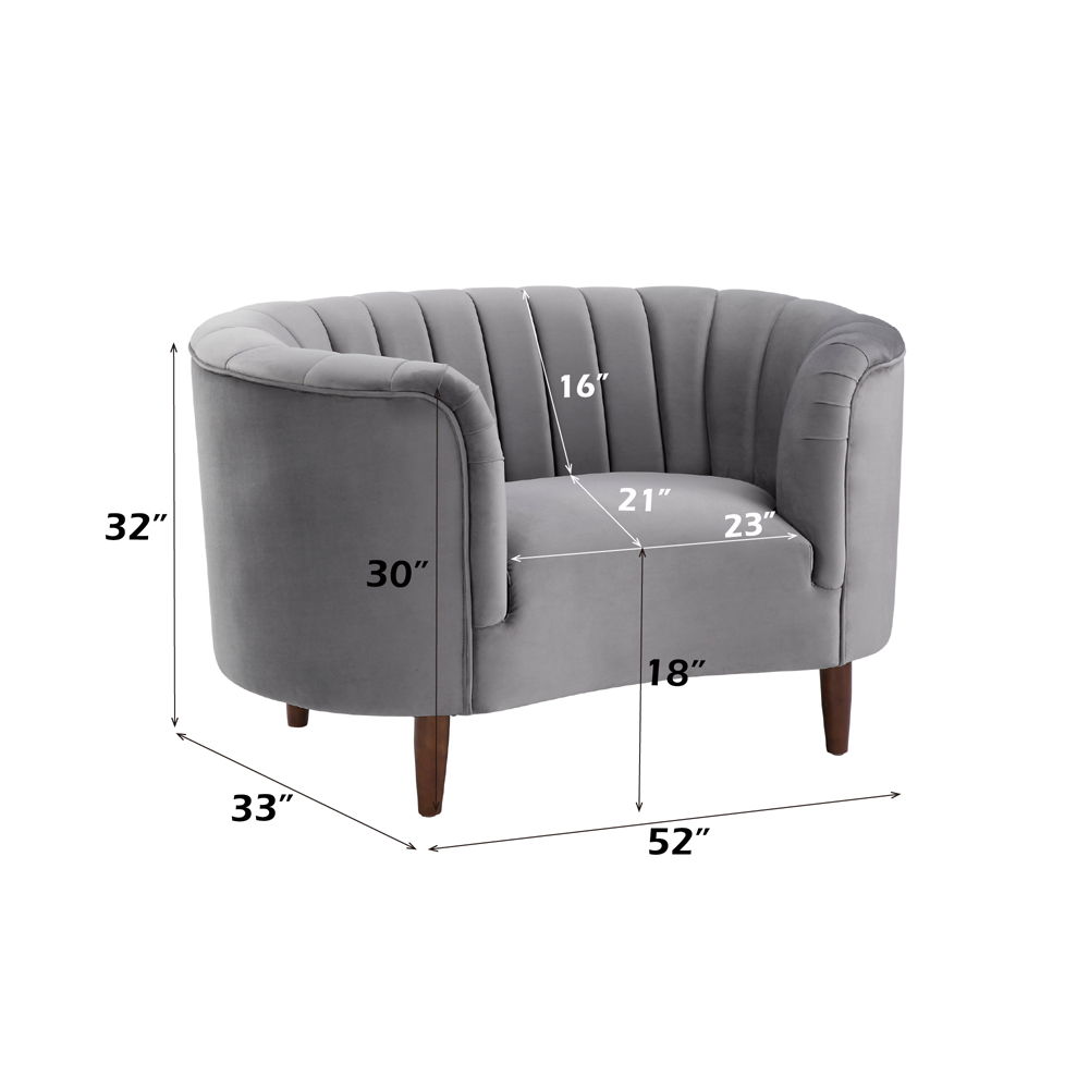 Millephri - Chair - Gray Velvet, gray, view 7