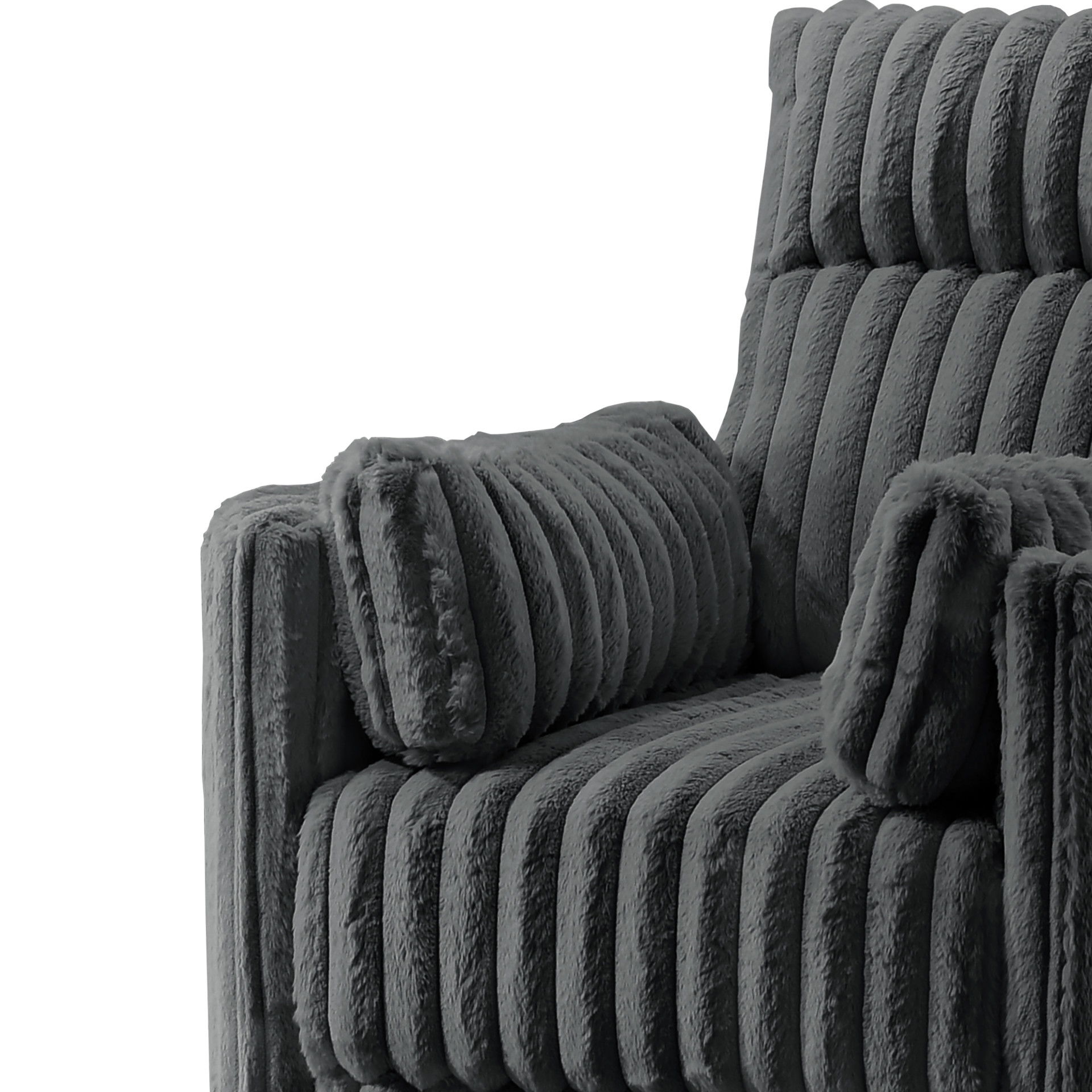 Embrace - Swivel Accent Chair - Charcoal, dark gray, view 5