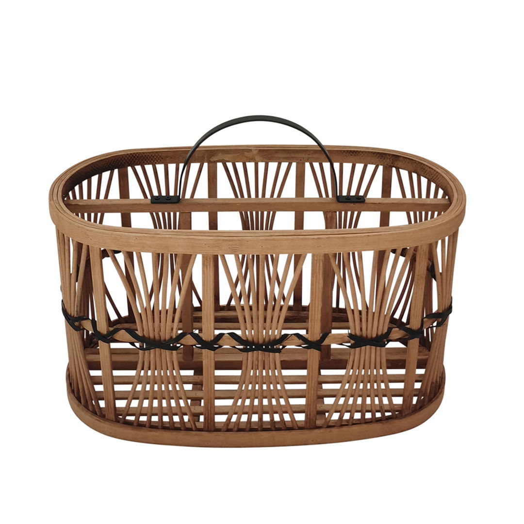 Woven Oval Basket 14\" - Natural