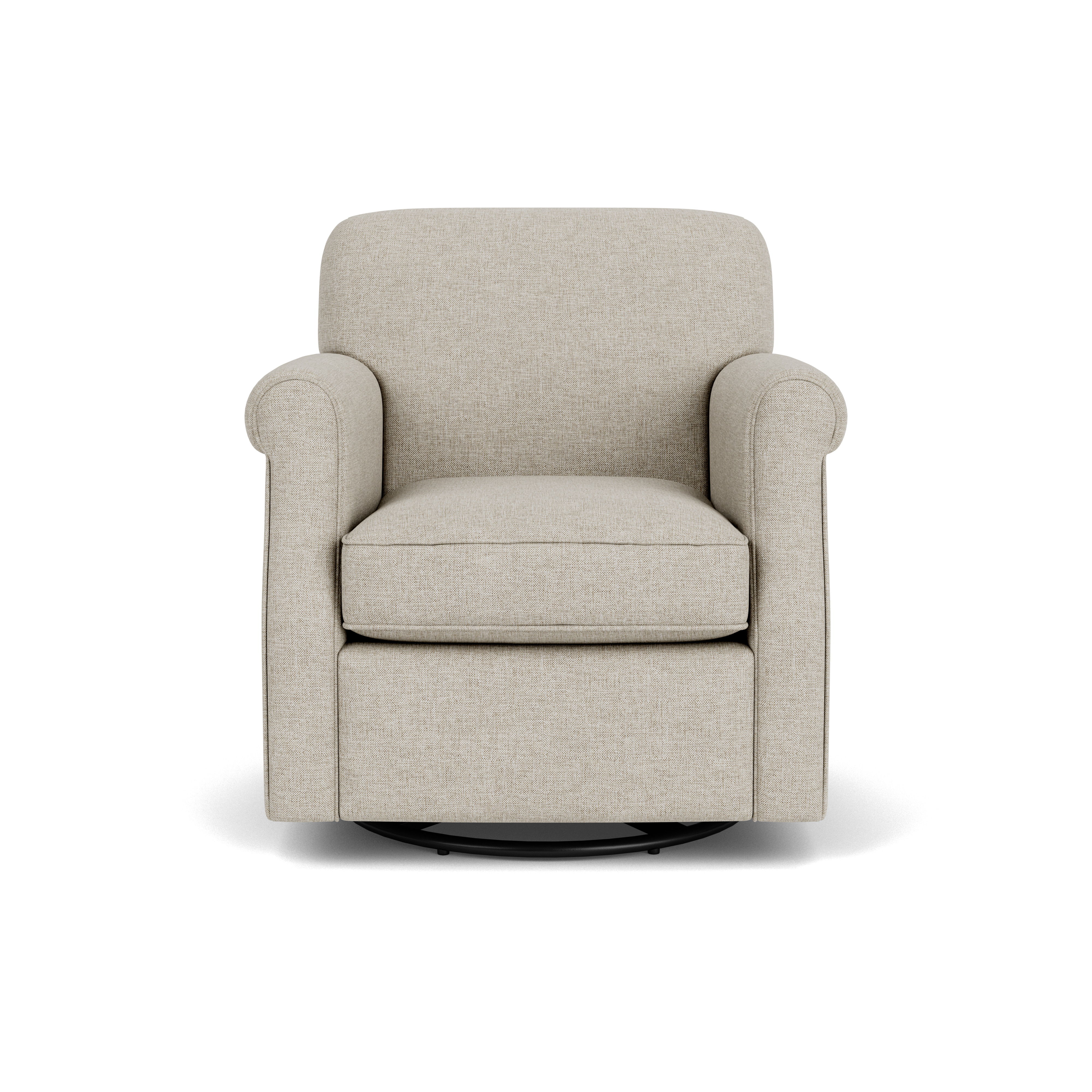 Mabel - Fabric Swivel Chair, white, view 5