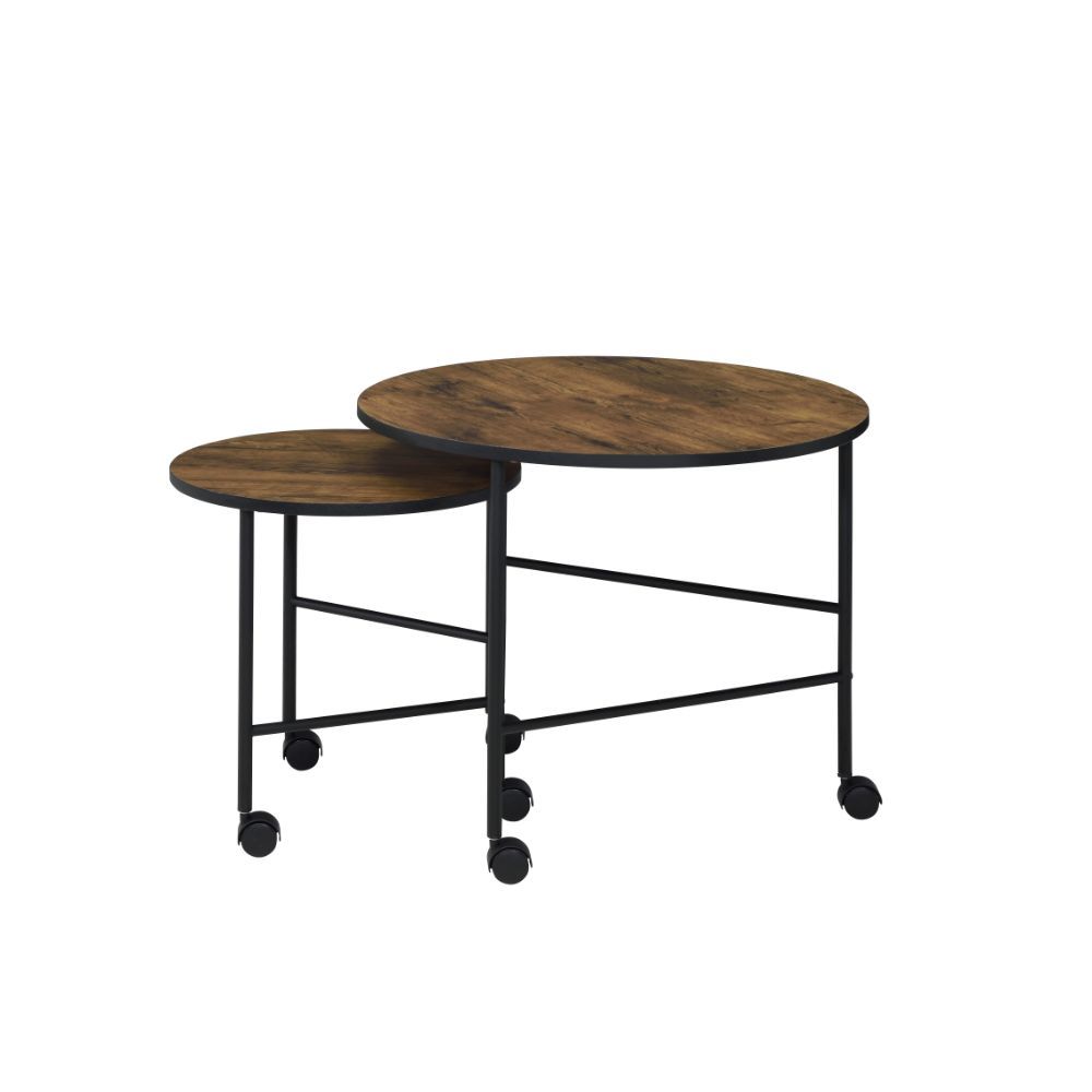 Oblis - Nesting Table Set - Vintage Oak, light brown, view 2