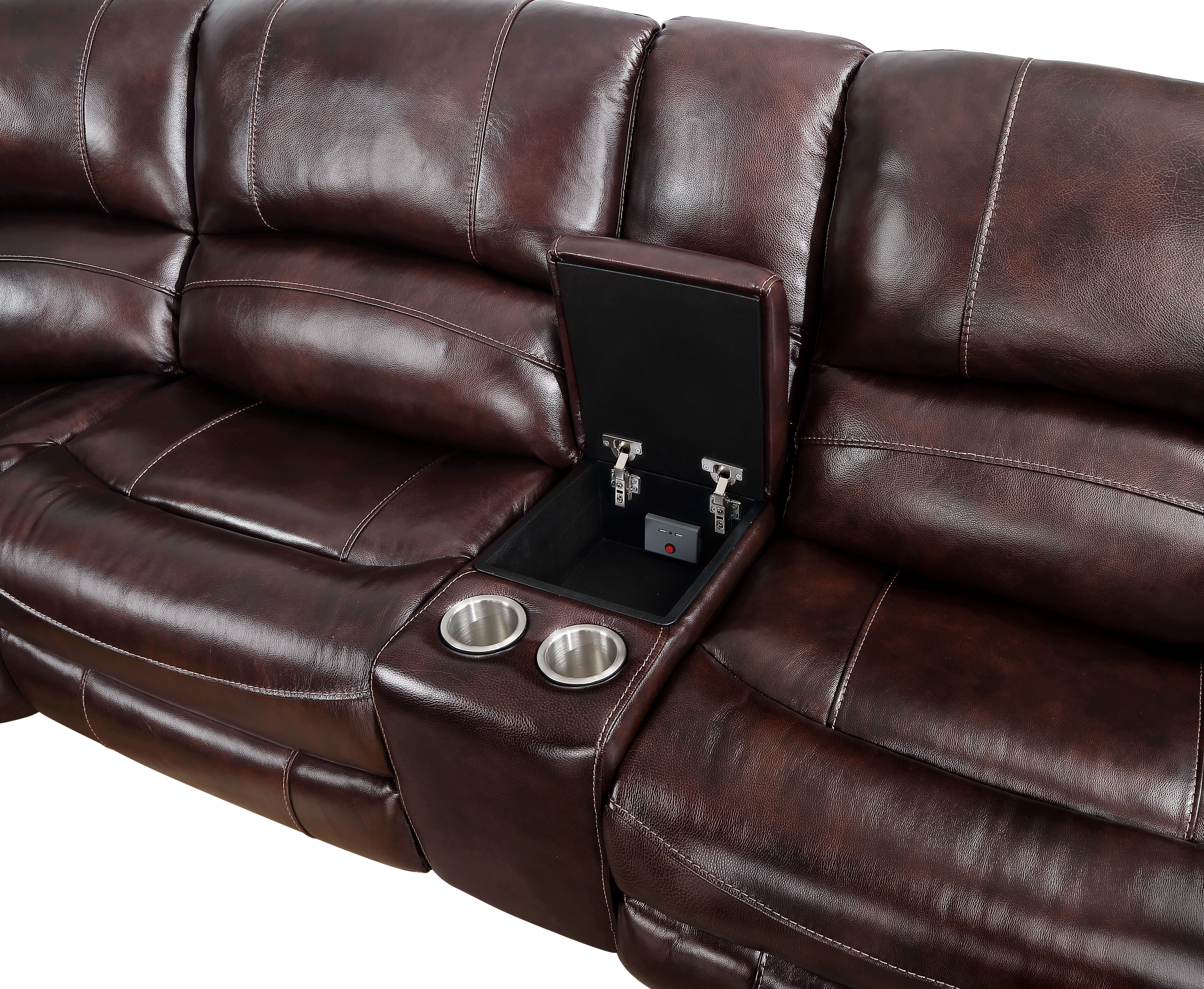 Denver - Console - Brown Leather