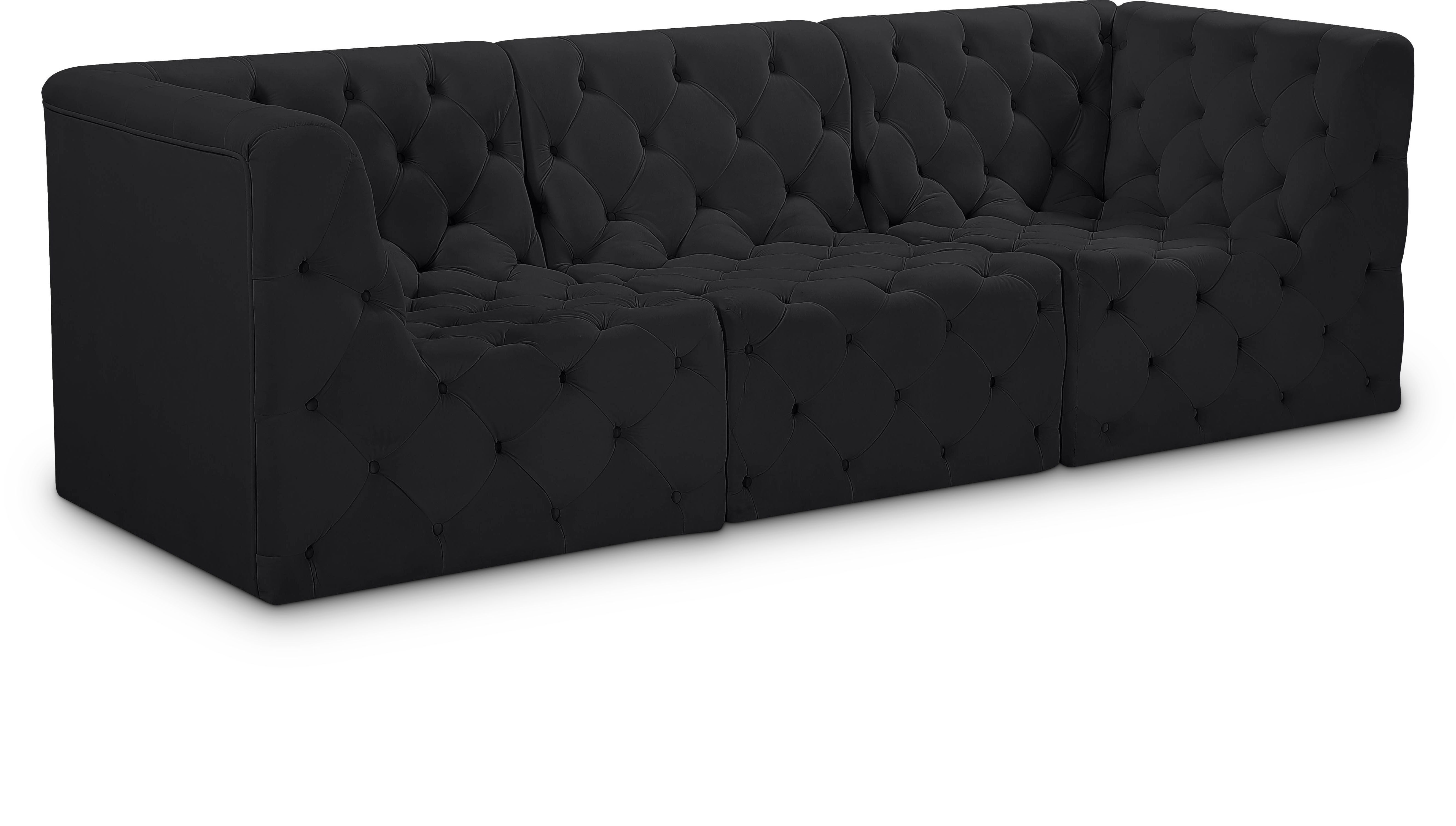 Tuft - 3 Seat Modular Sofa - Black