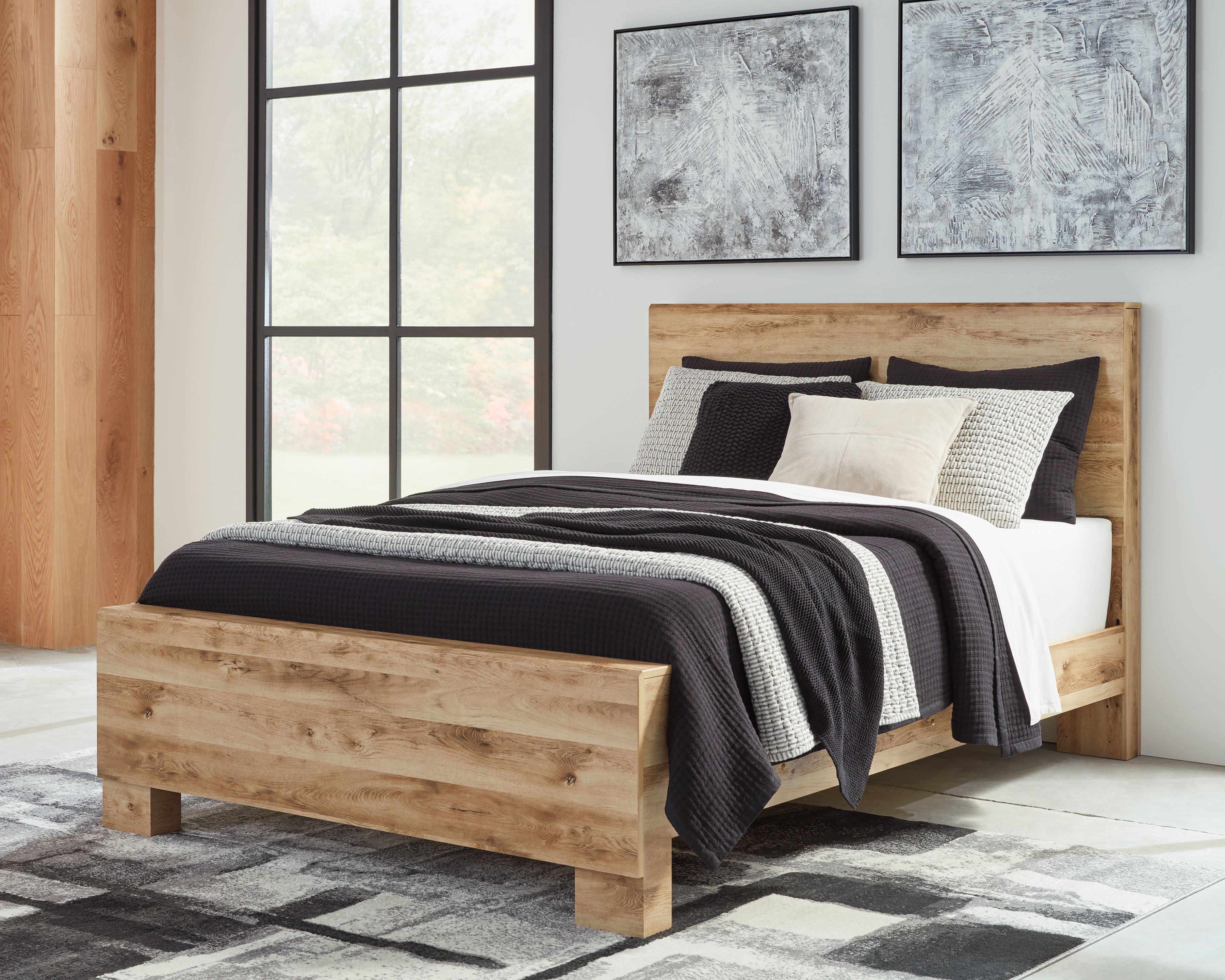 Ashley Hyanna - Tan - Queen Panel Bed
