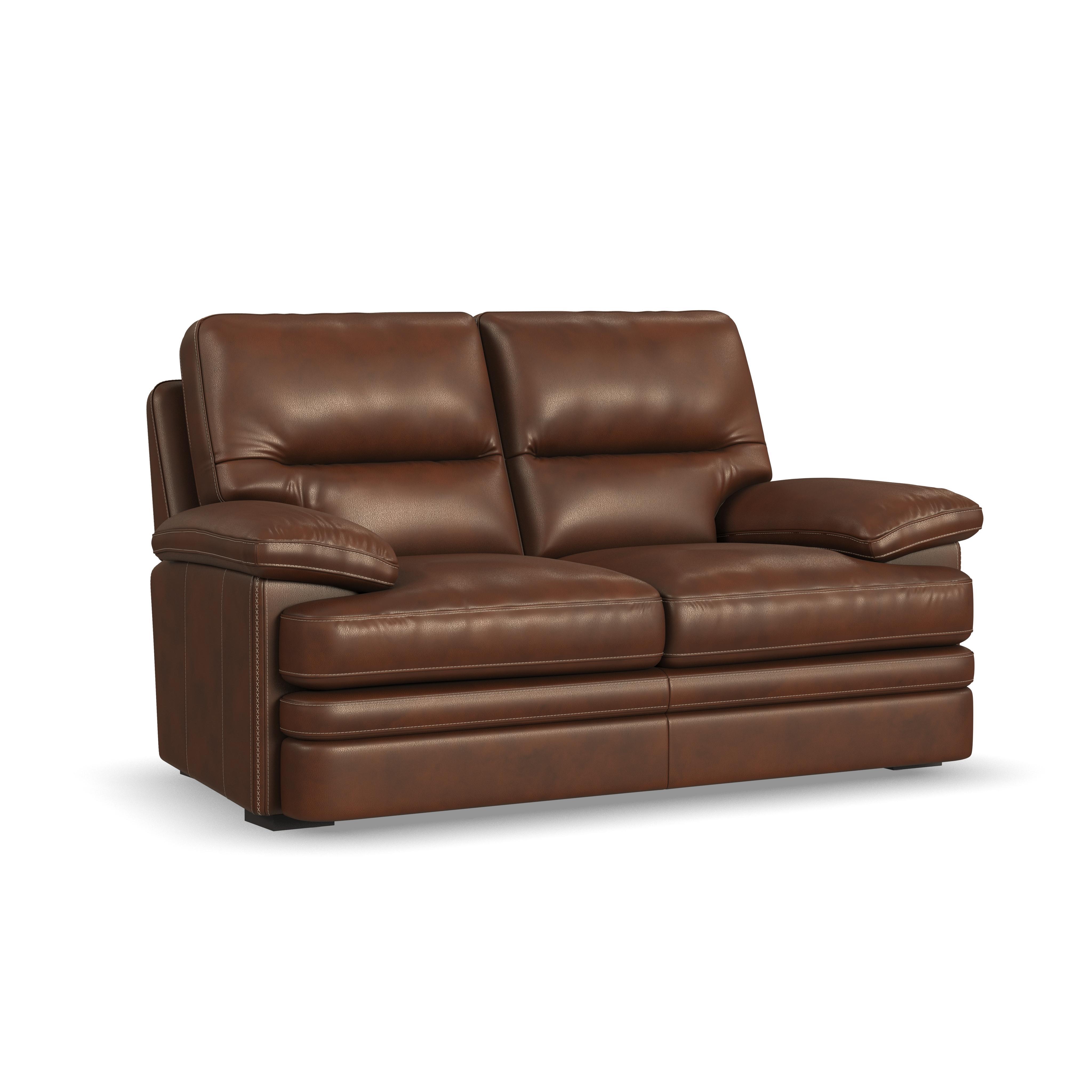 David - Loveseat - Pecan, dark brown