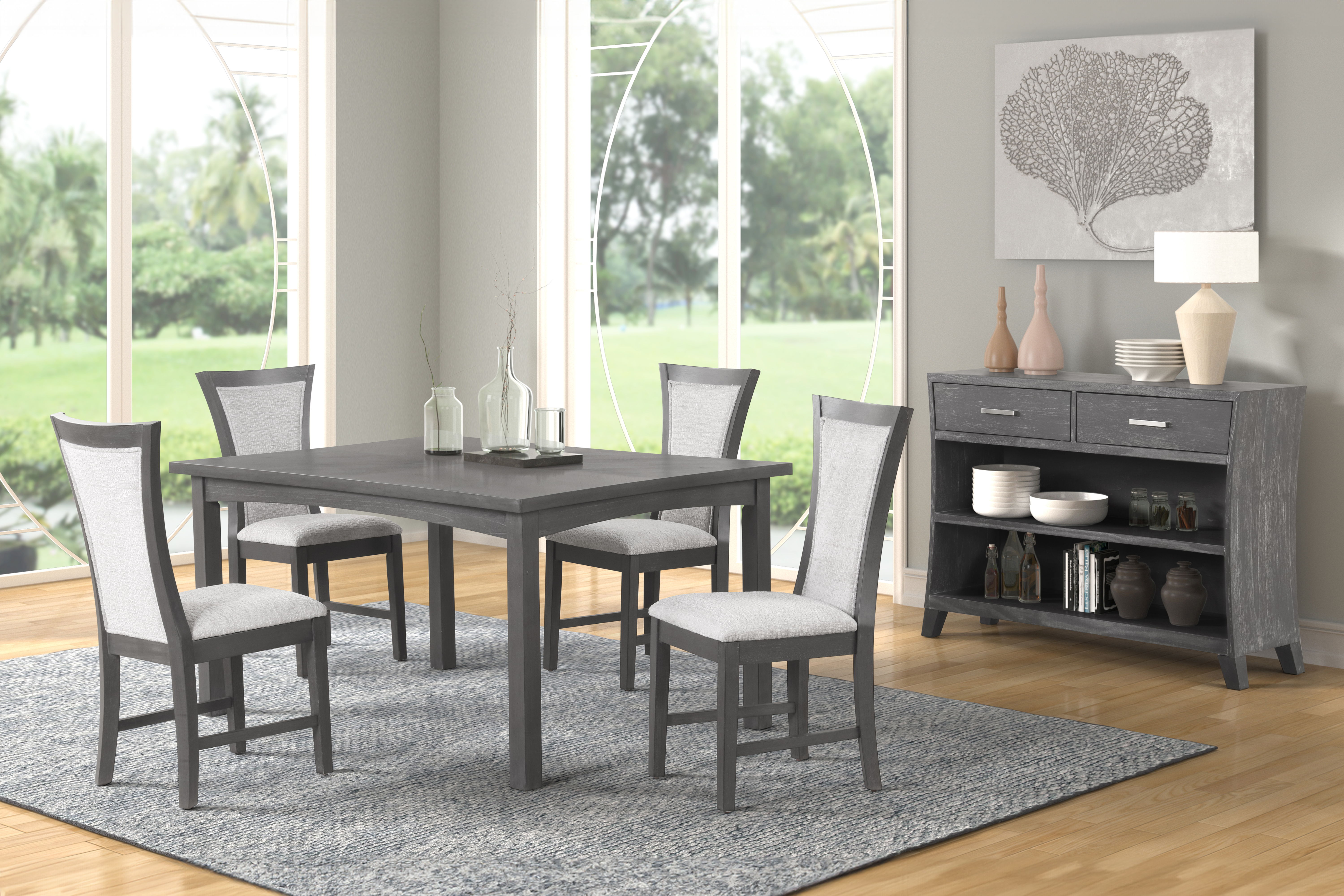 Flair - Dining Chair (Set of 2) - Gray, light gray