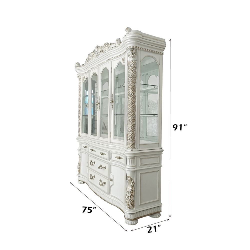 Vendome - Buffet & Hutch - Antique Pearl, white, view 6