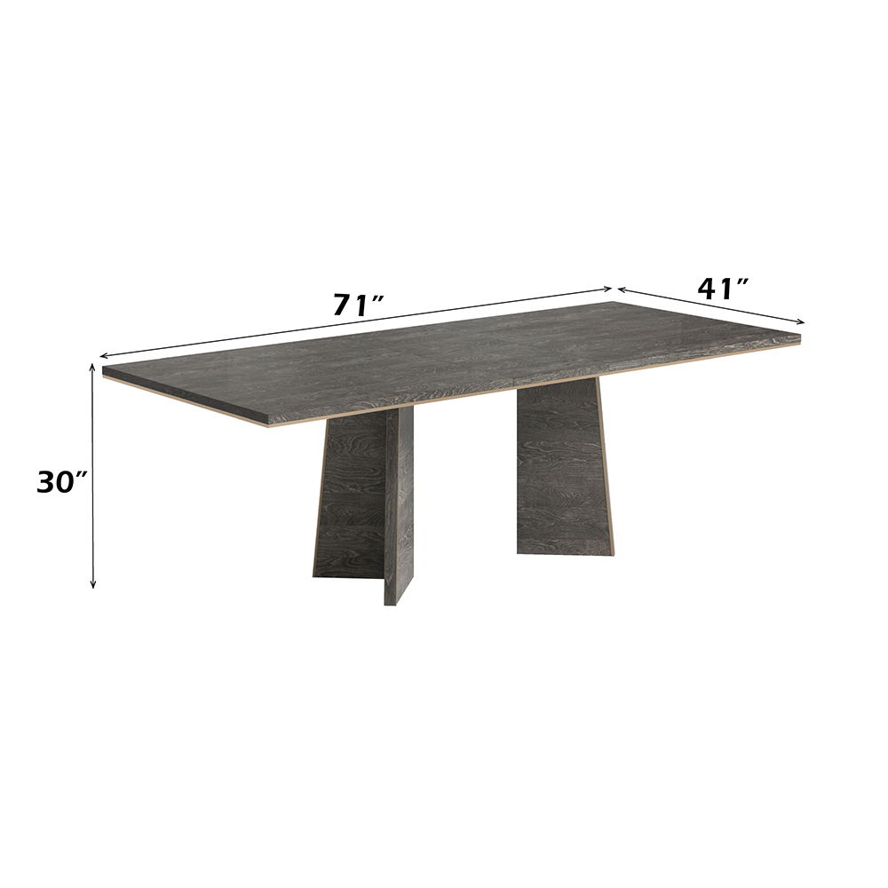 Venezia - Dining Table - Gray, dark gray, view 4