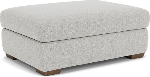 Collins - Fabric Ottoman, light gray