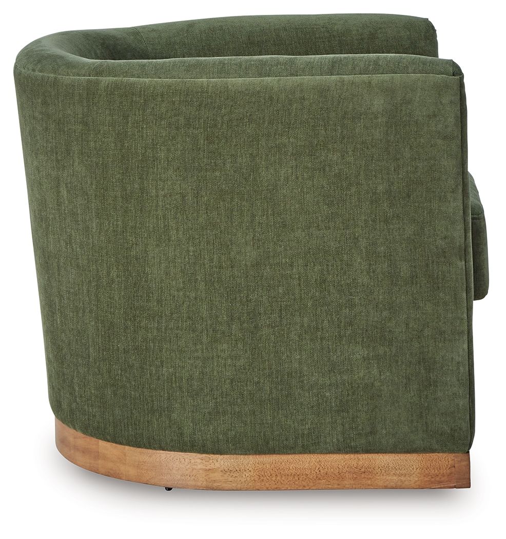 Ashley Furniture Jersonlow - Swivel Chair - Forest Green - Image 4