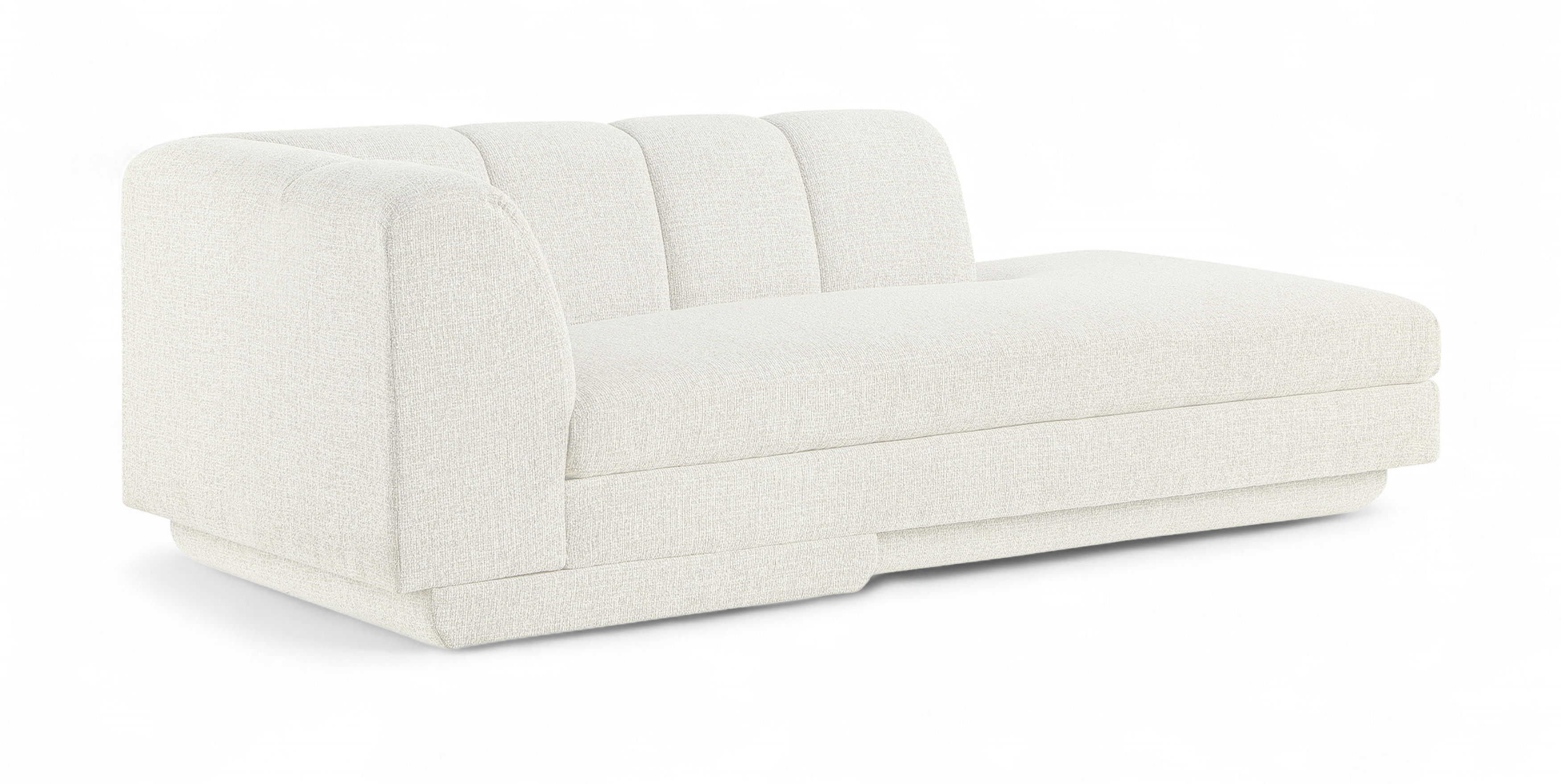 Fabric Upholstered Left Arm Chaise