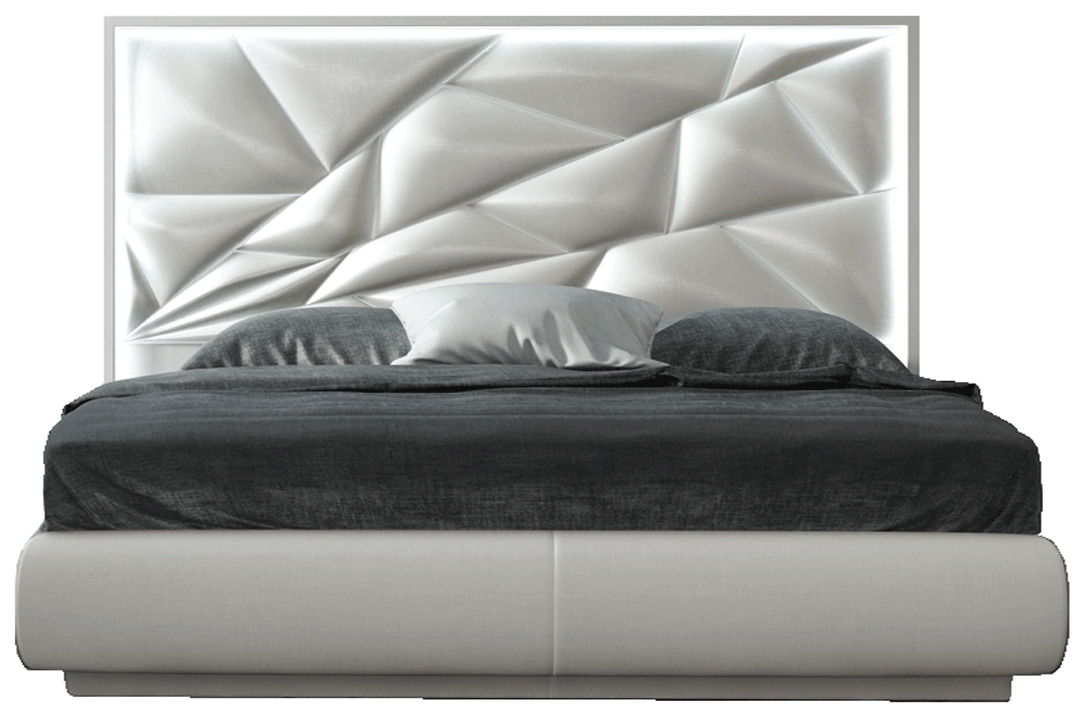 Kiu - King Size Bed With Light - White