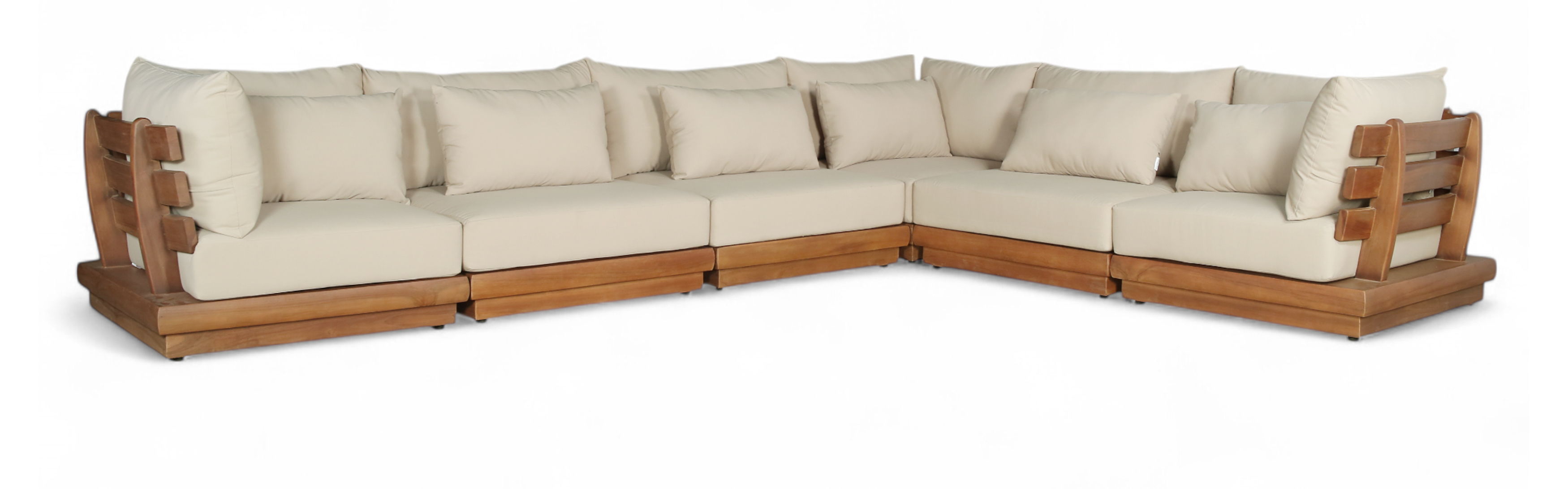 6 Pc · Water Resistant Fabric 150" Outdoor Patio Modular Sectional