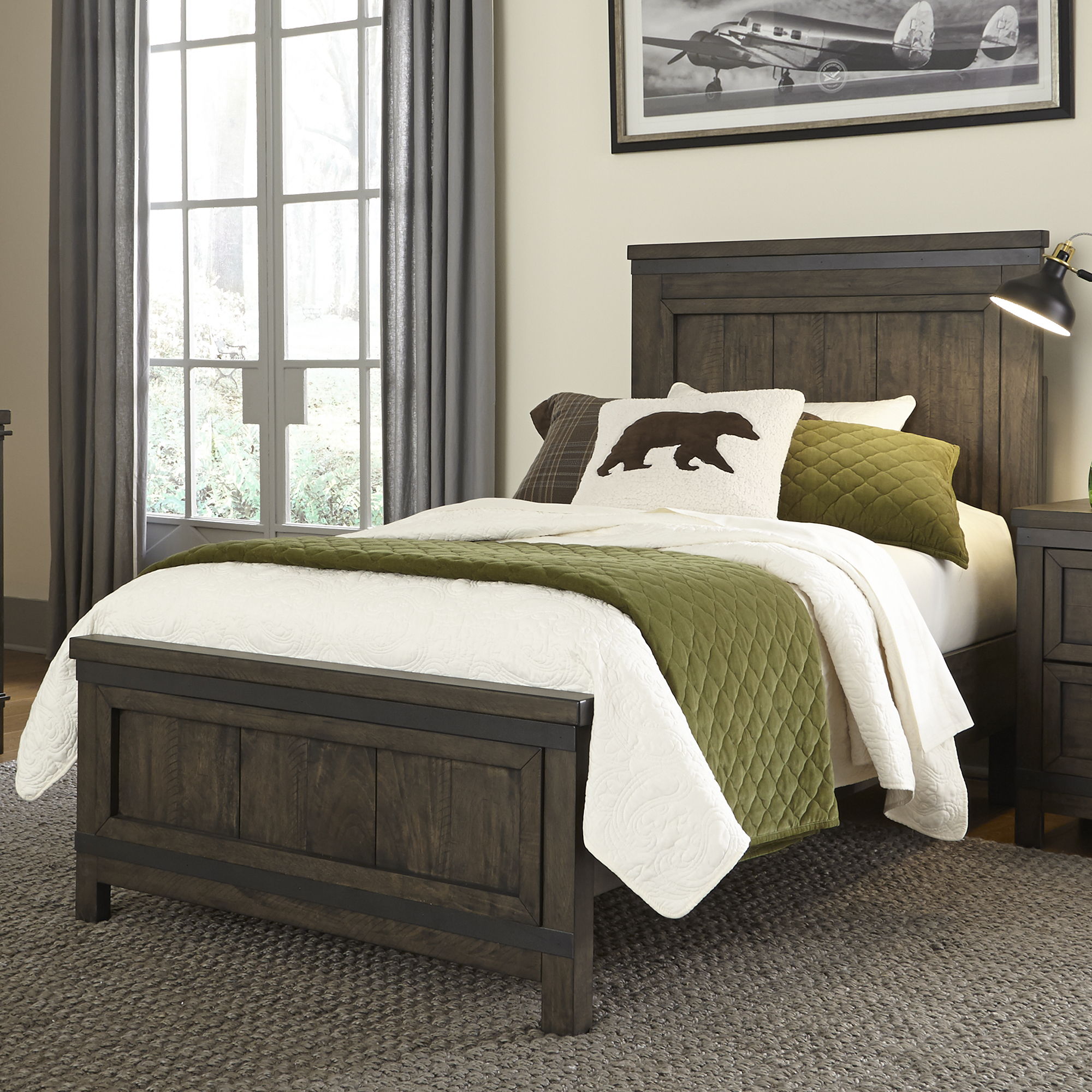 Liberty Furniture Thornwood Hills - Full Panel Bed - Dark Brown