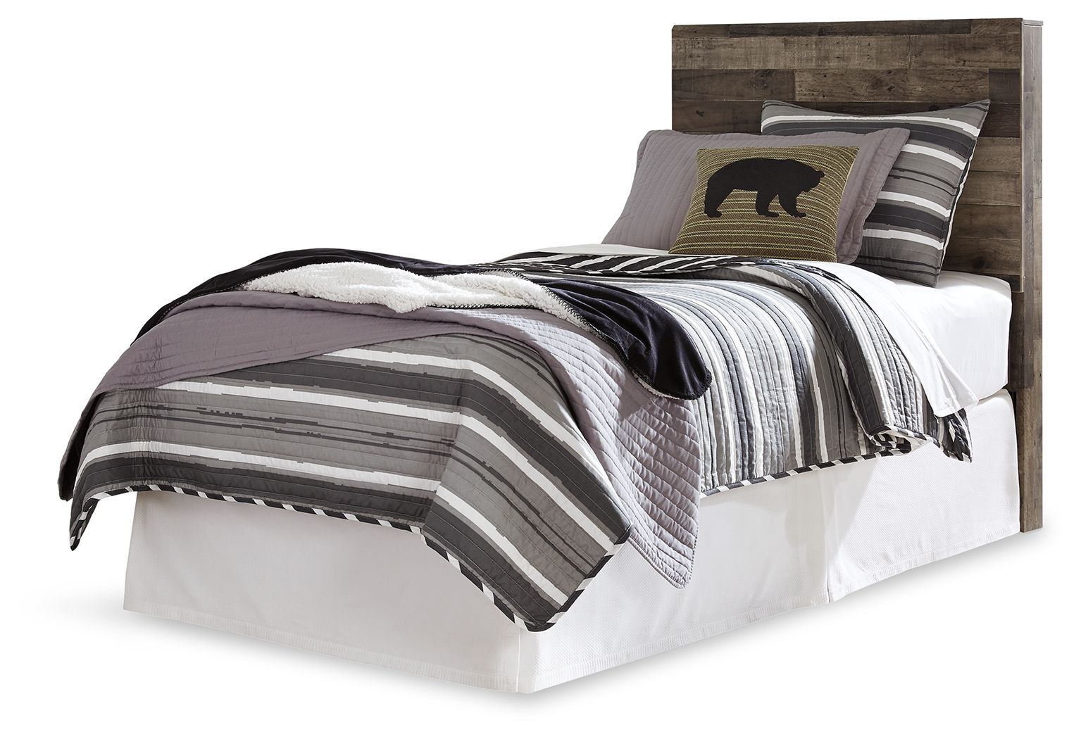 Derekson – Twin Panel Headboard – Multi Gray