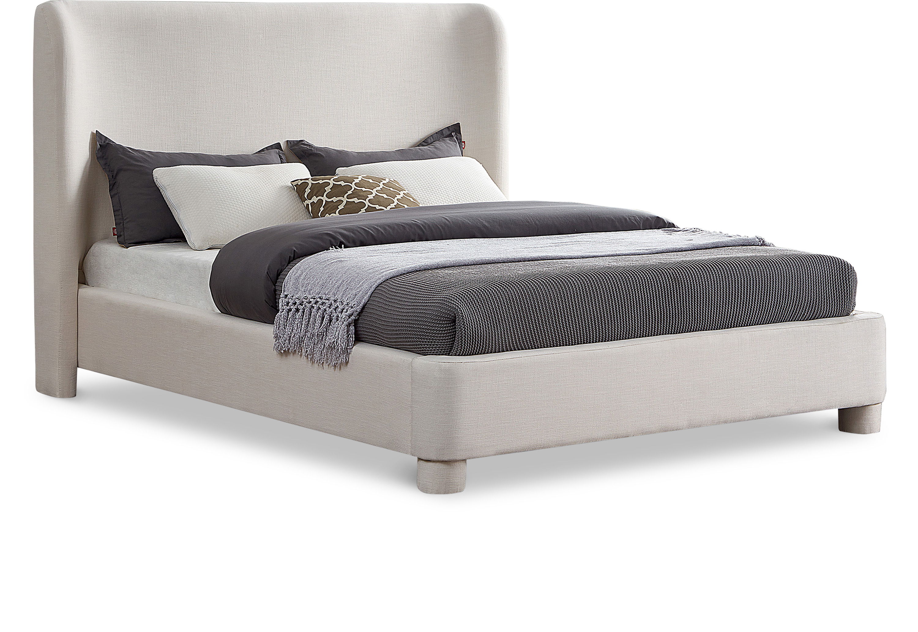 Penny - Polyester Fabric Queen Bed - Cream