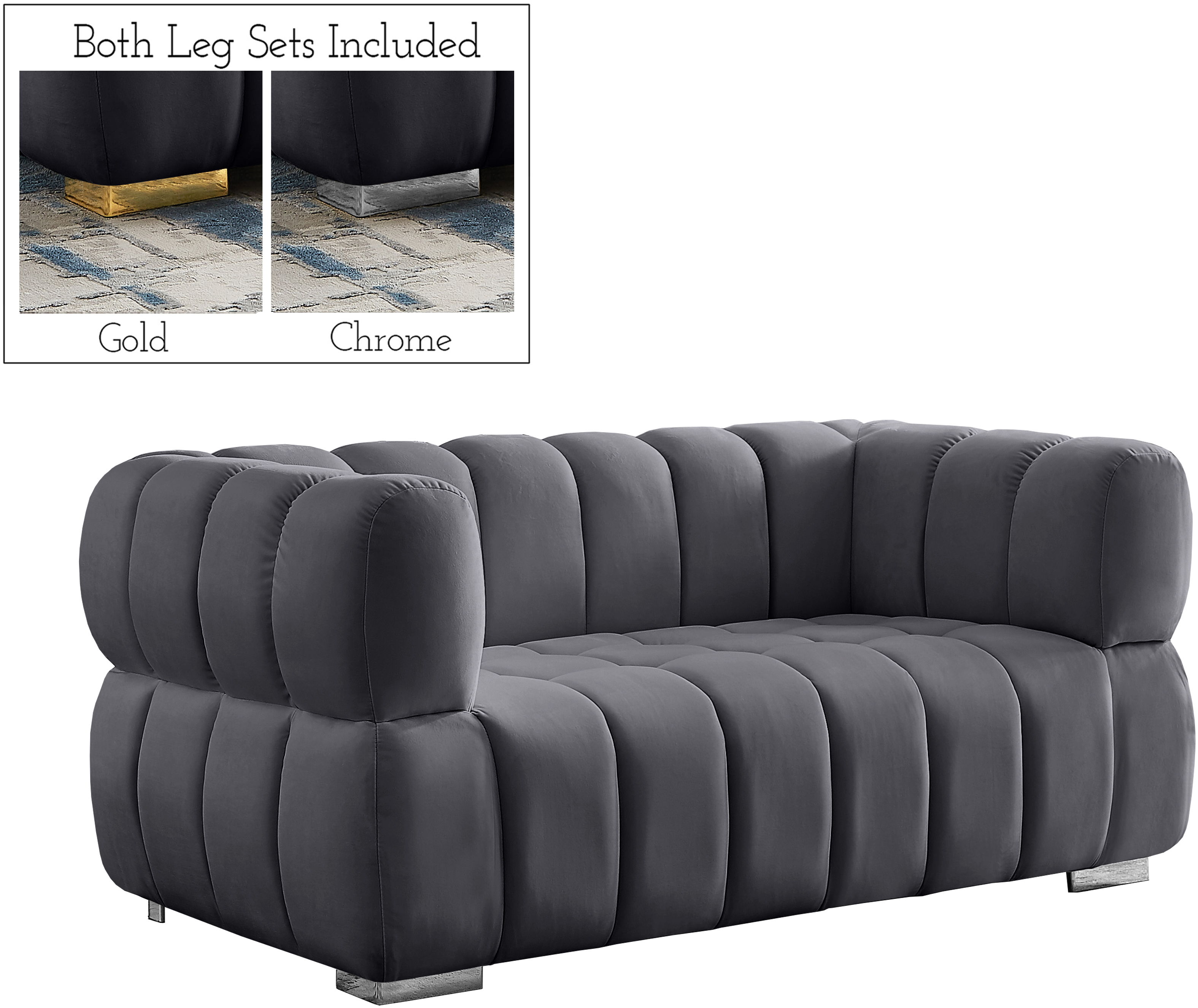 Gwen - Loveseat - Gray